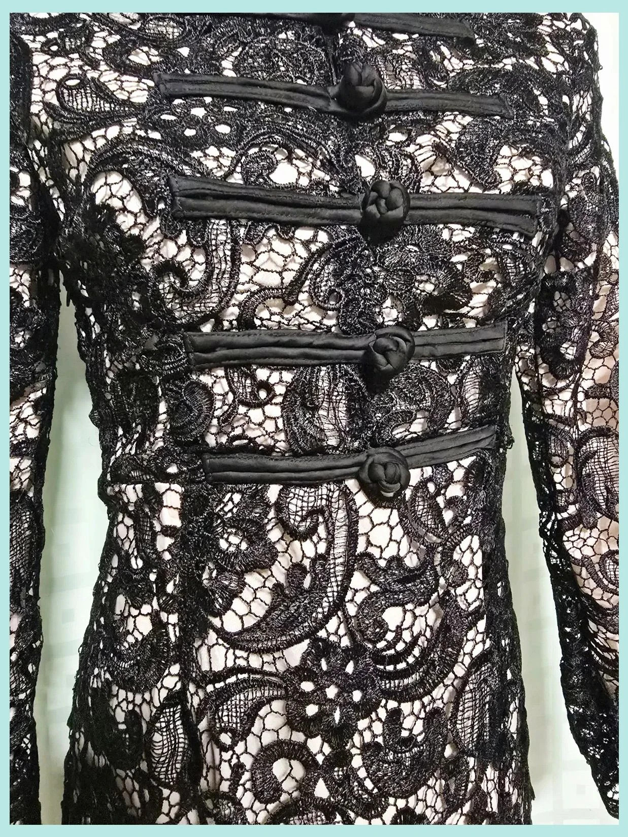 Black Lace Long Sleeve Midi Dress – Cocoa by Alf & Terrie – taille M / 38 / 10 4