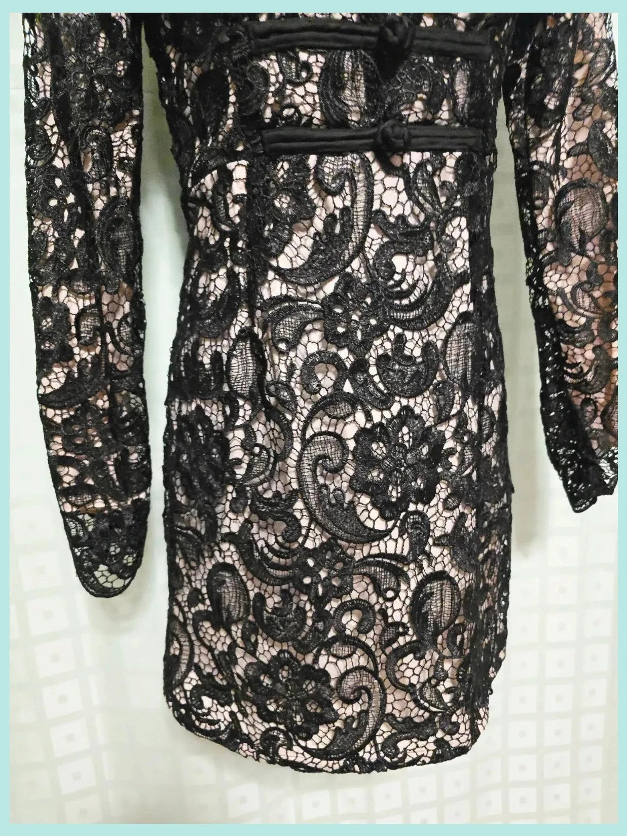 Black Lace Long Sleeve Midi Dress – Cocoa by Alf & Terrie – taille M / 38 / 10 3