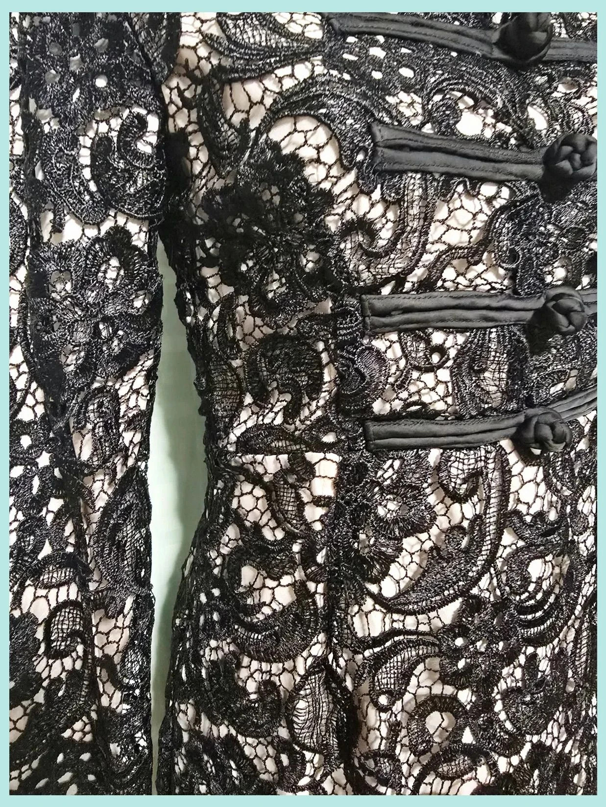 Black Lace Long Sleeve Midi Dress – Cocoa by Alf & Terrie – taille M / 38 / 10 5