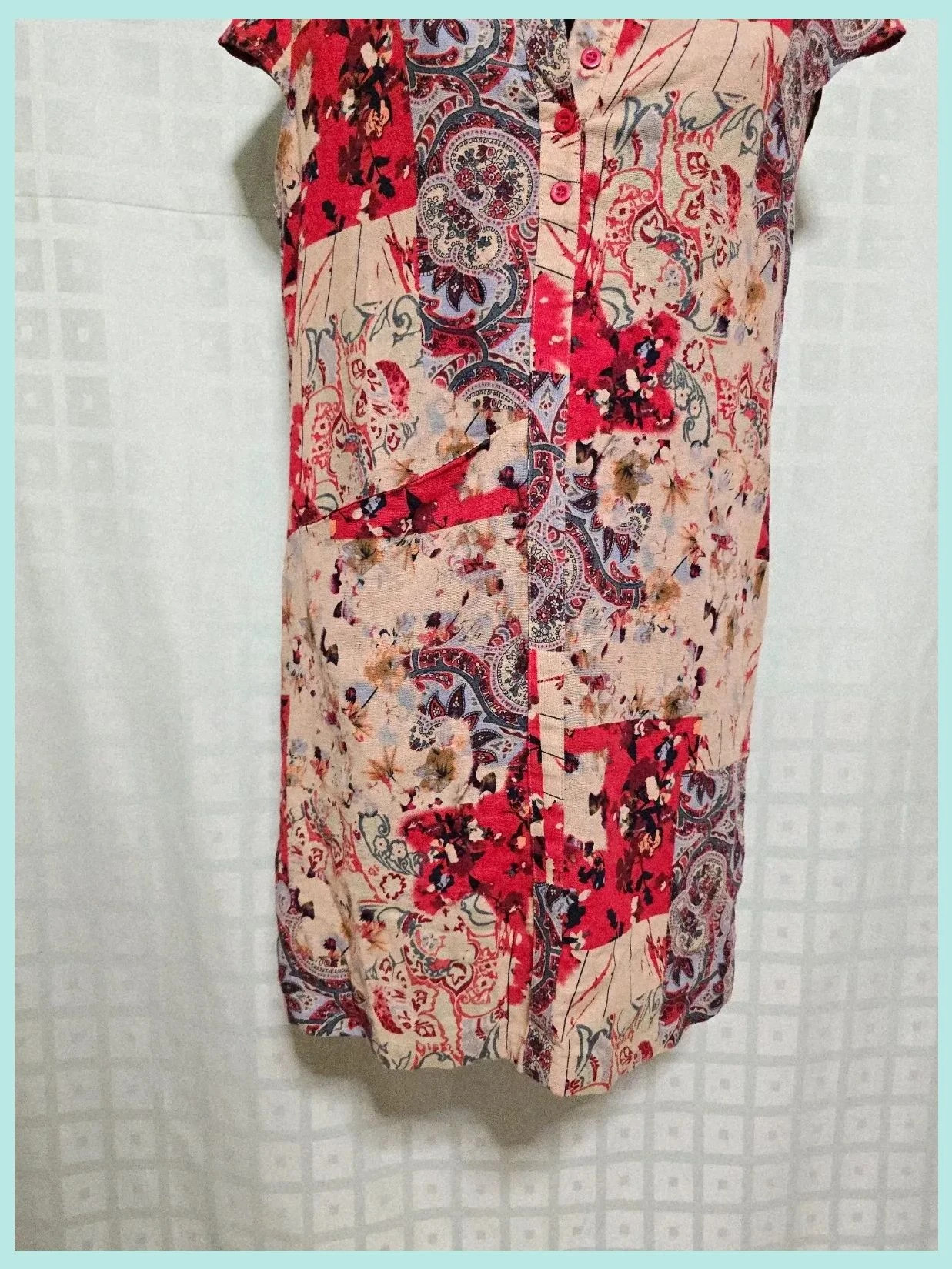Patchwork Paisley Print Shirt Dress – Zanzea – taille M / 38 / 10 4