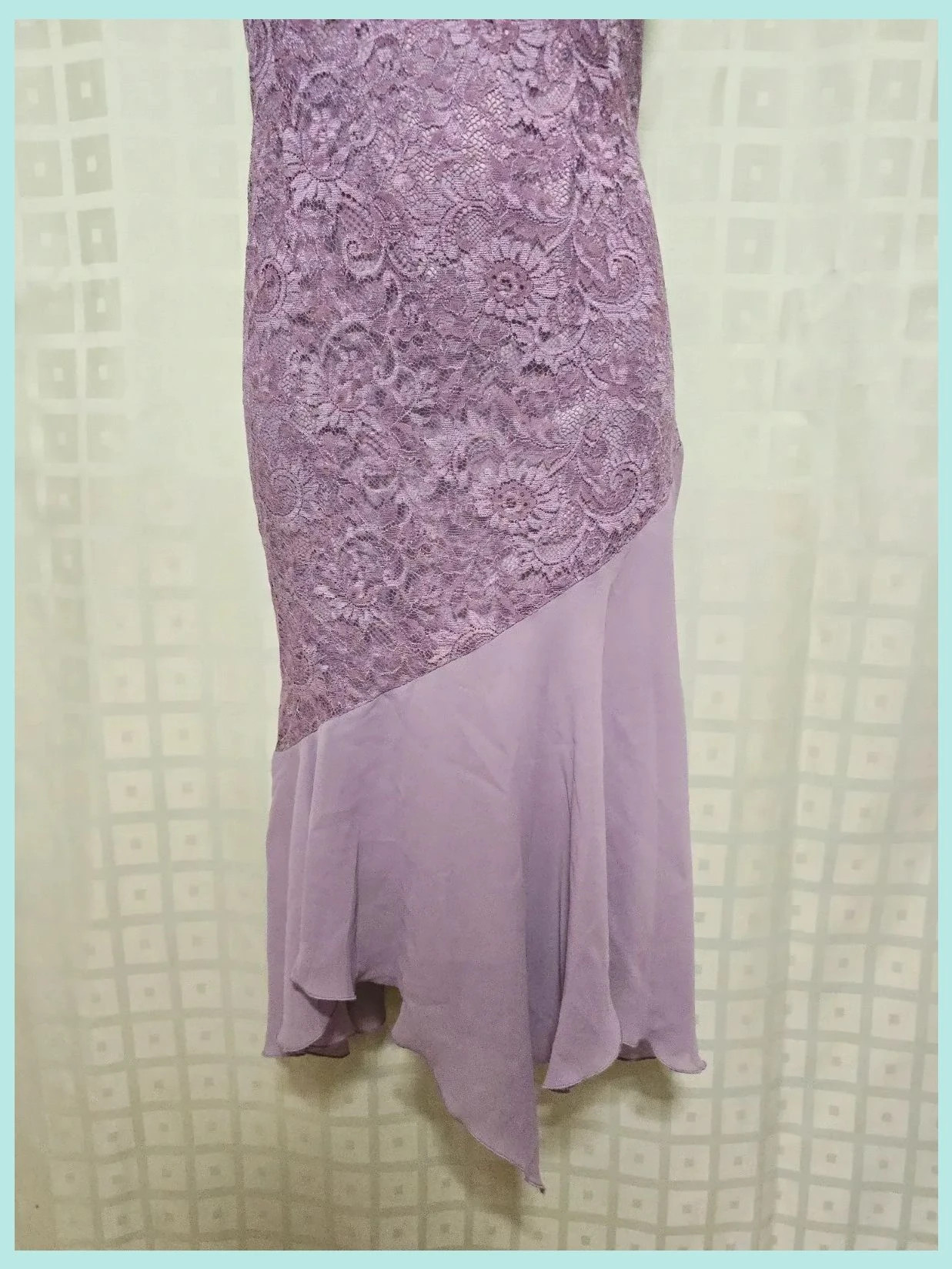 Lace Handkerchief Hem Dress – Vestidor Vintage – taille XL / 42 / 14 3