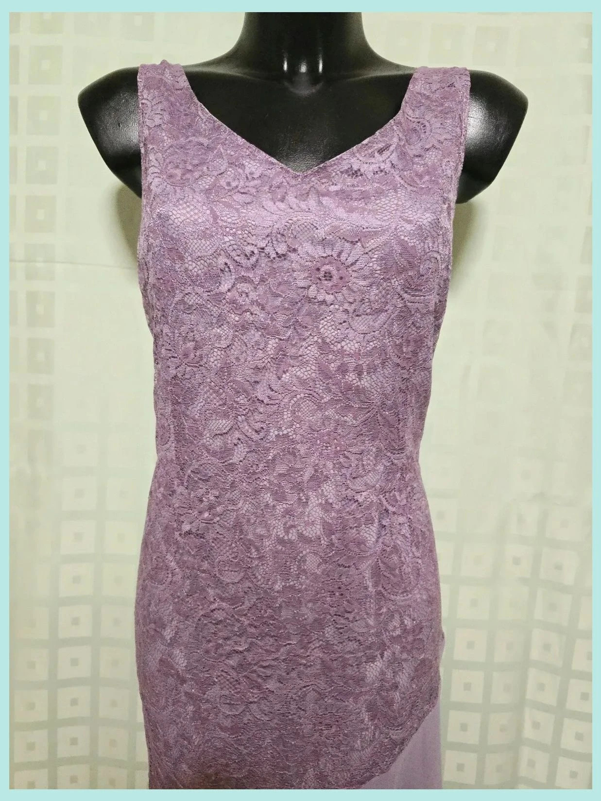 Lace Handkerchief Hem Dress – Vestidor Vintage – taille XL / 42 / 14 2