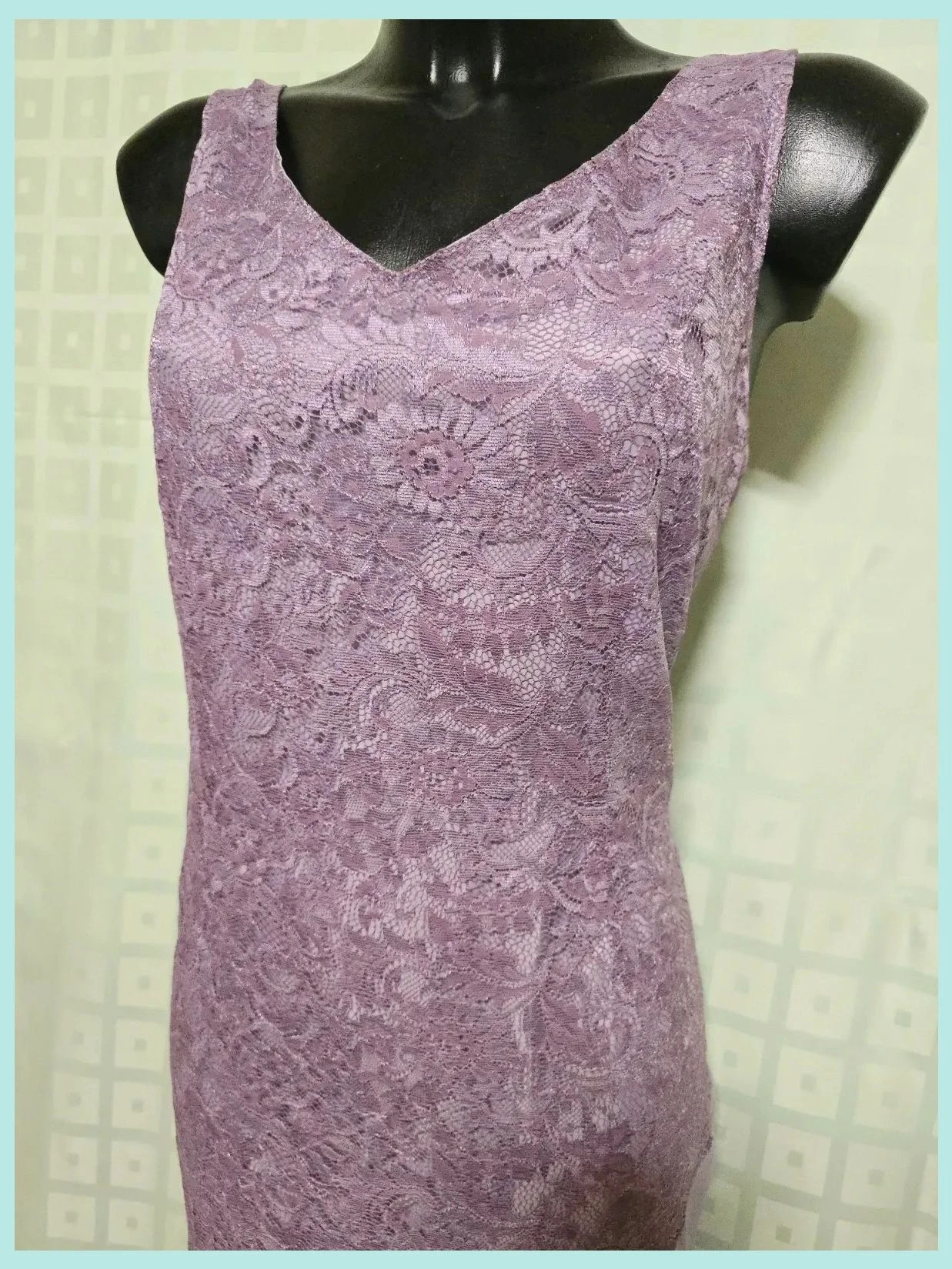 Lace Handkerchief Hem Dress – Vestidor Vintage – taille XL / 42 / 14 5