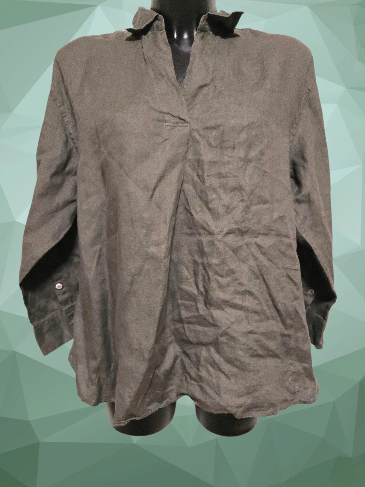 Linen V-Neck Tunic Top