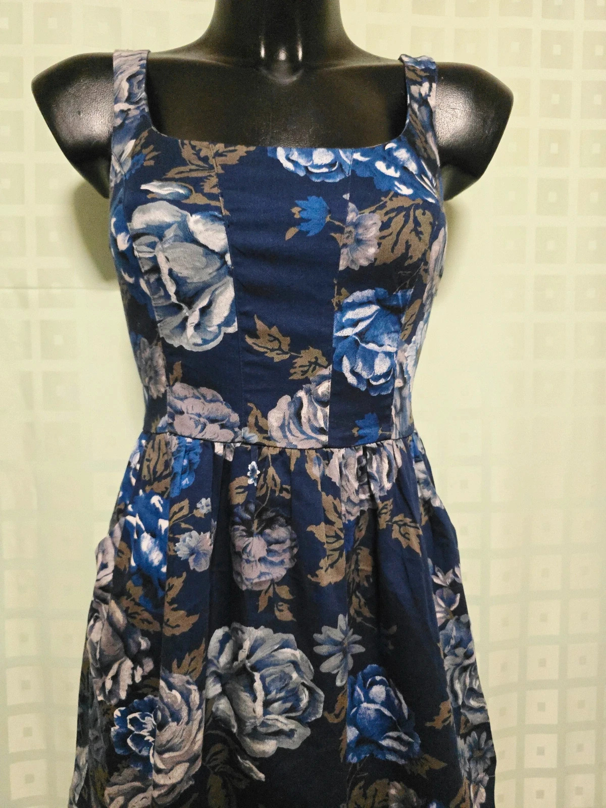 Navy Rose Print Skater Dress – Friday's Project – taille S / 36 / 8 2