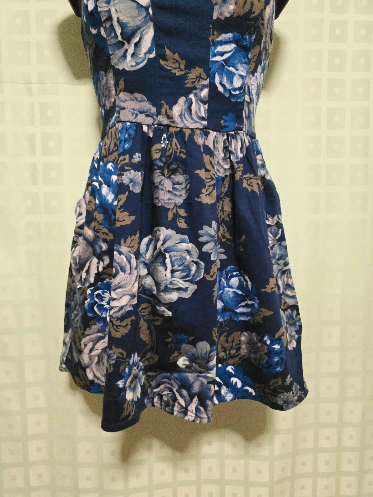 Navy Rose Print Skater Dress – Friday's Project – taille S / 36 / 8 3