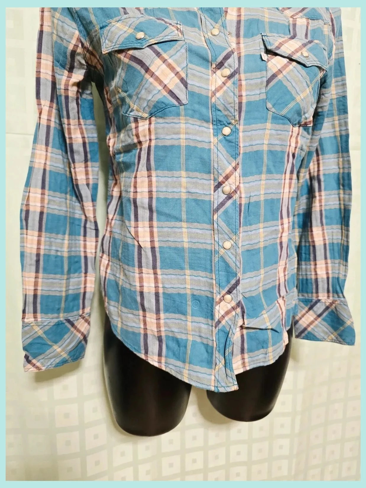 Blue Plaid Western Shirt – Levi's – taille S / 36 / 8 2