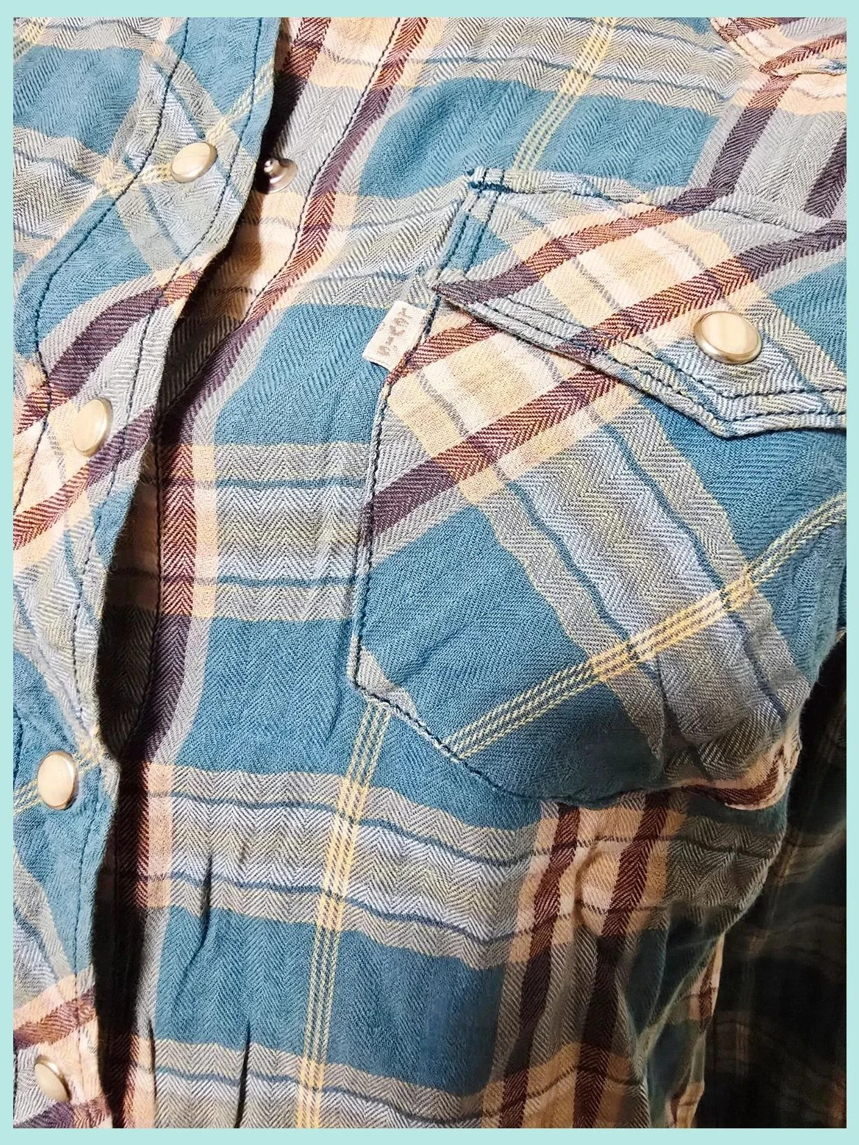 Blue Plaid Western Shirt – Levi's – taille S / 36 / 8 4
