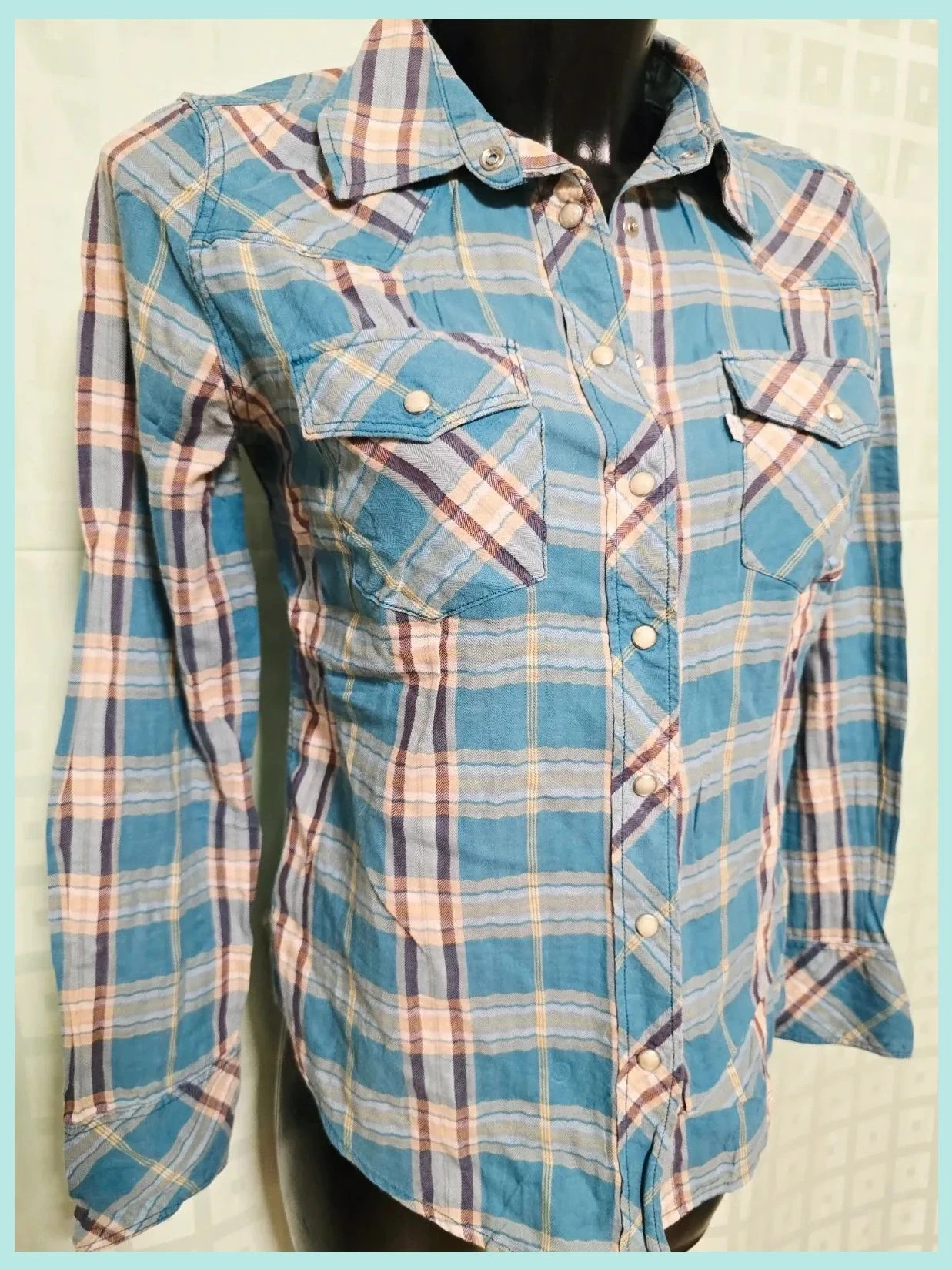 Blue Plaid Western Shirt – Levi's – taille S / 36 / 8 3