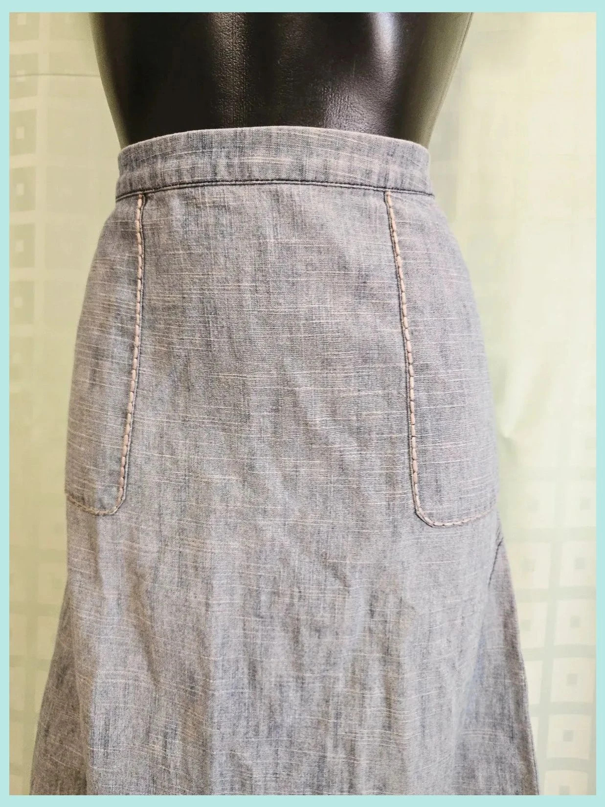 Linen A-Line Midi Skirt with Pockets – Mexx – taille L / 40 / 12 2