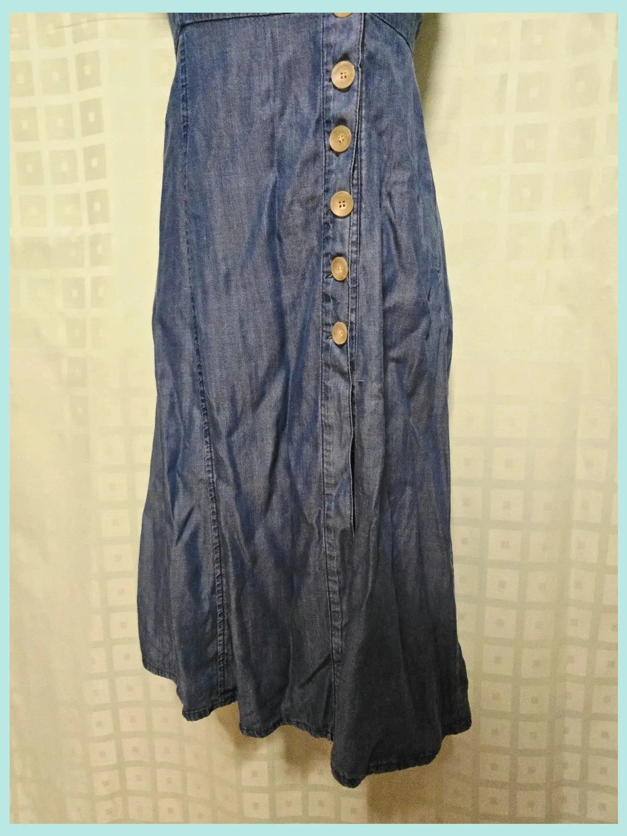 Denim Midi Dress Side Buttons Size 36 – Fórmula Joven – taille S / 36 / 8 3