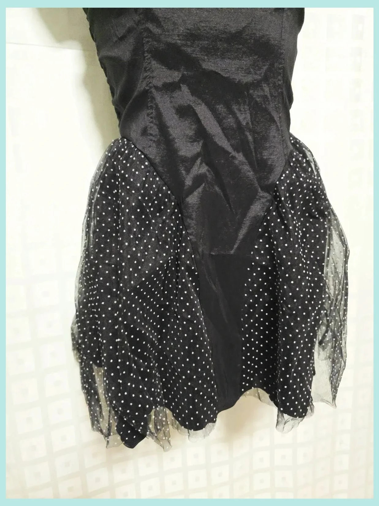 Strapless Black Polka Dot Mini Dress – Bershka – taille M / 38 / 10 3