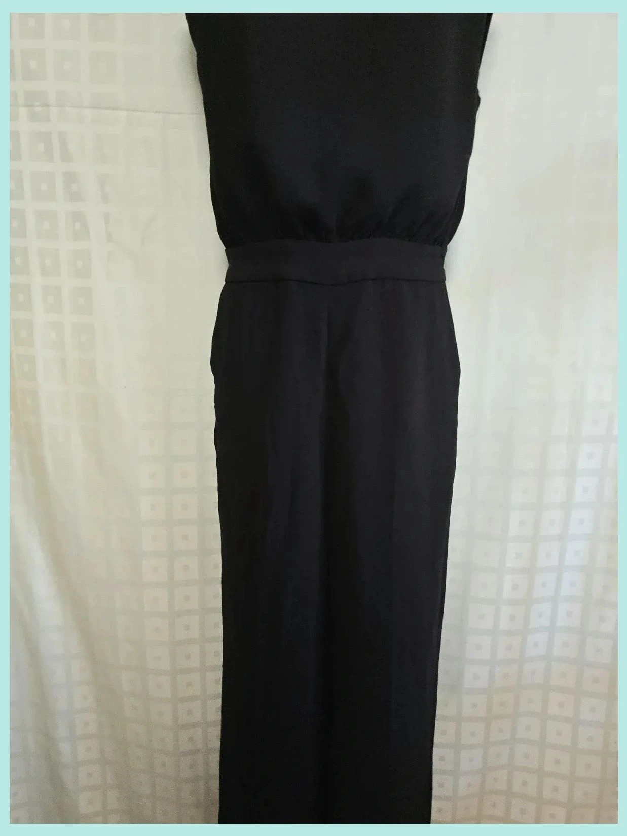 Black Rhinestone Collar Wide Leg Jumpsuit – WE – taille M / 38 / 10 5
