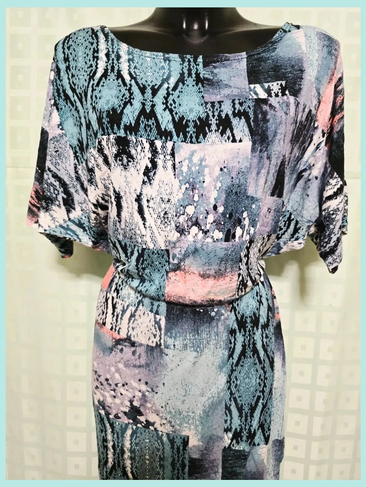 Style Paisley Print Dress – Crème de la Crème – taille L / 40 / 12 4