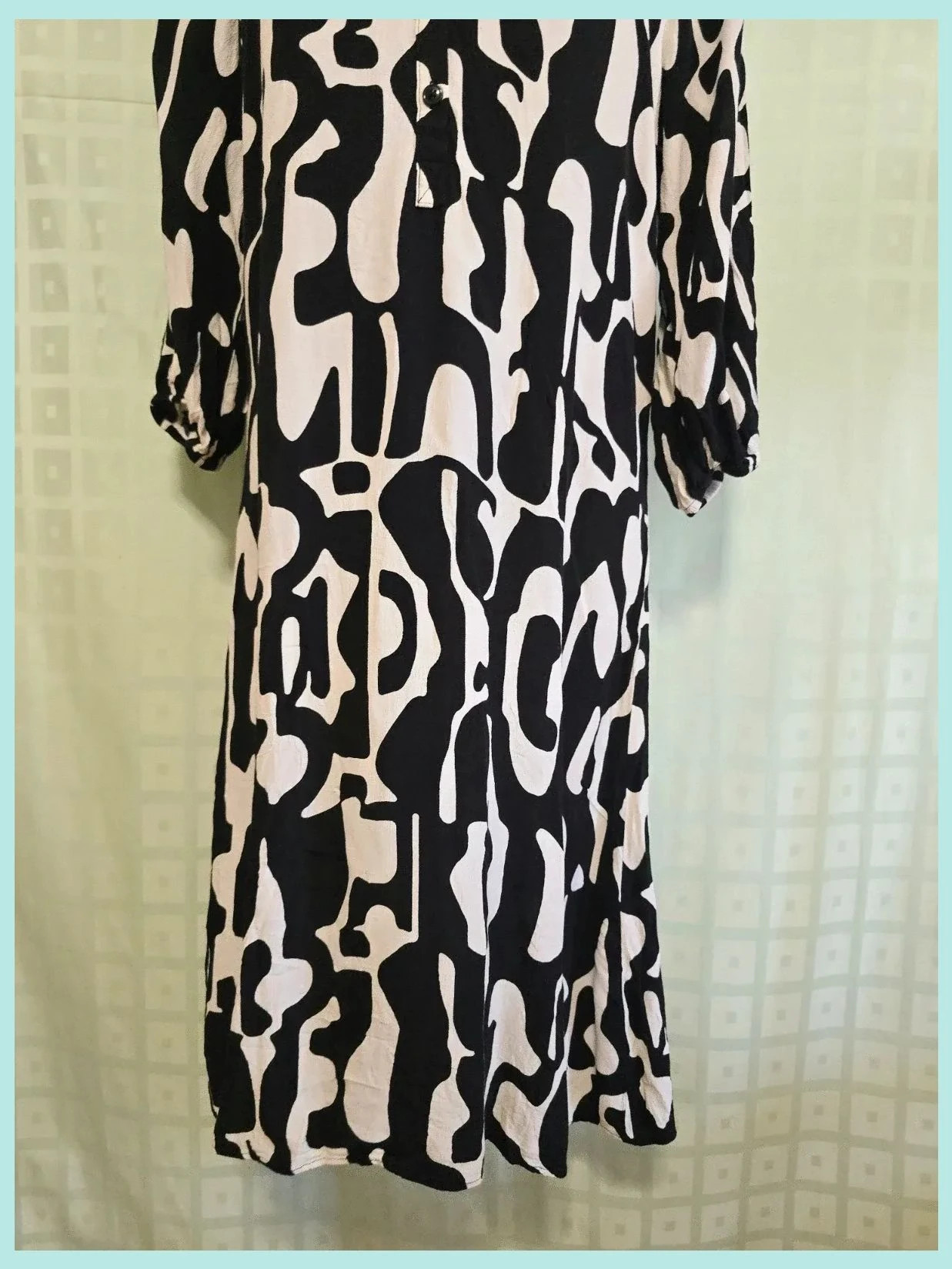Black White Abstract Pattern Dress – Zara – taille S / 36 / 8 3