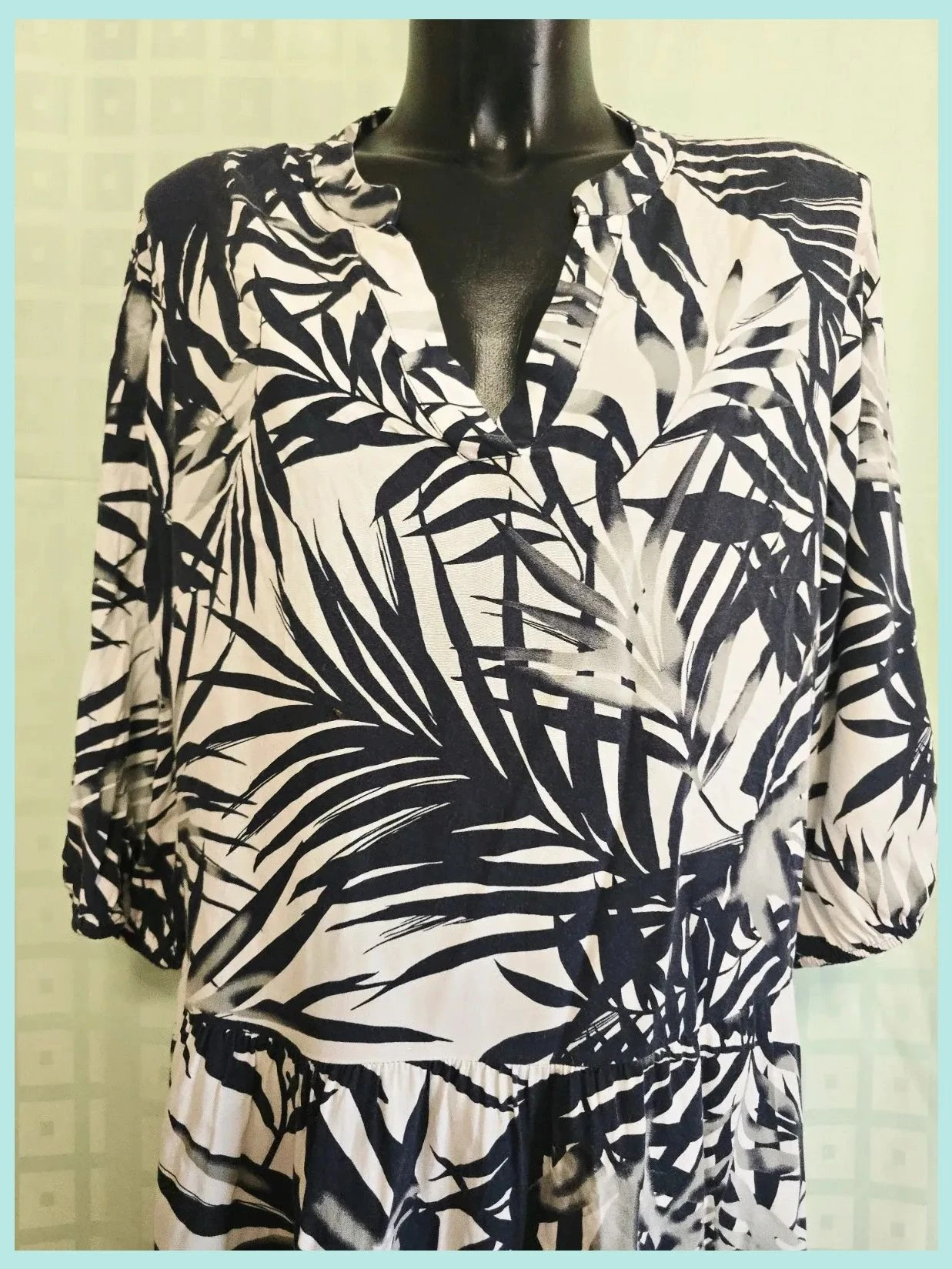 Black & White Print Dress 100% Viscose – Betty Barclay – taille XXL / 44 / 16 2