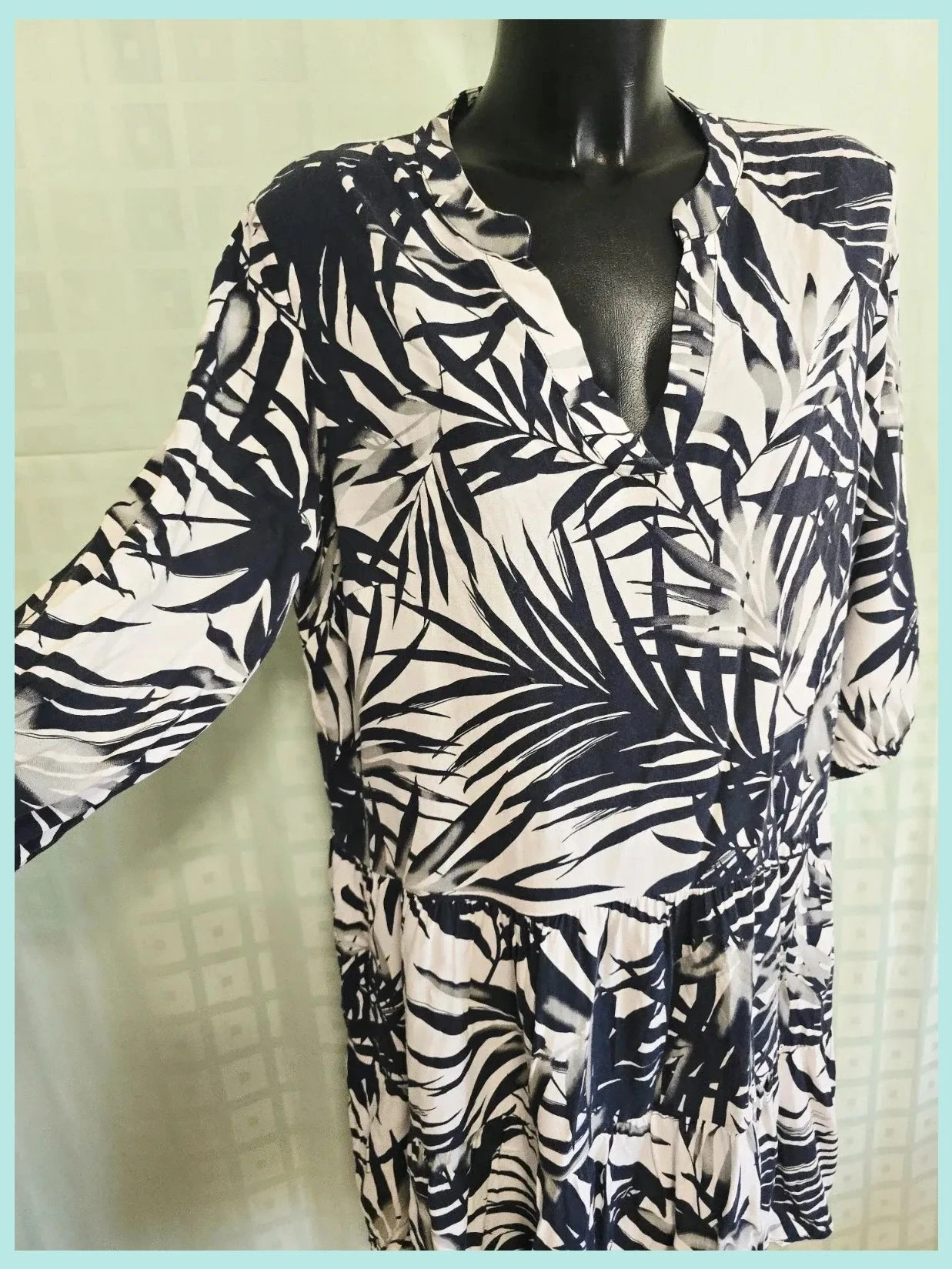 Black & White Print Dress 100% Viscose – Betty Barclay – taille XXL / 44 / 16 4