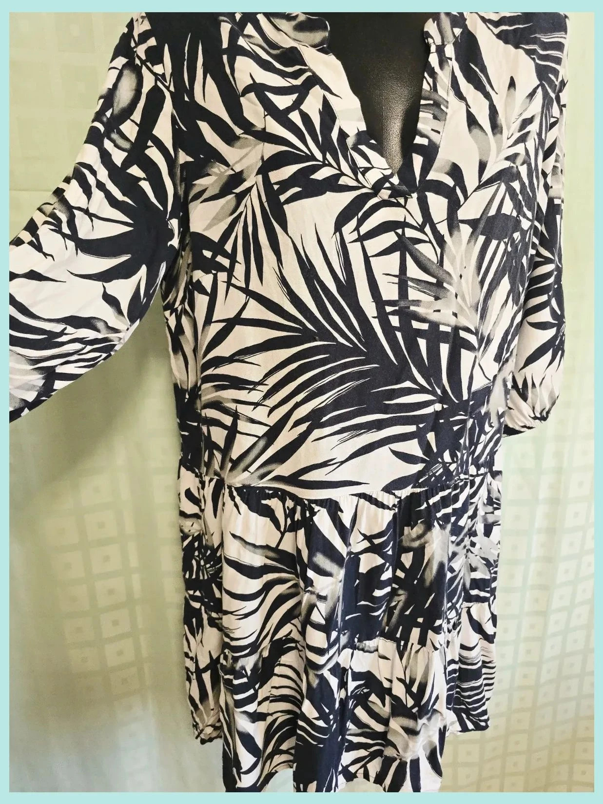 Black & White Print Dress 100% Viscose – Betty Barclay – taille XXL / 44 / 16 5
