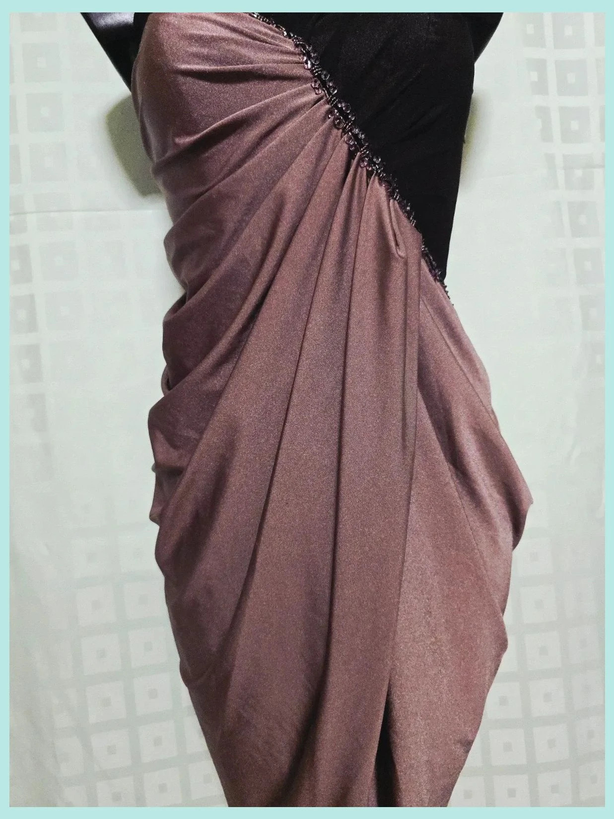 Black And Brown Satin Dress S36 – Forever Unique – taille S / 36 / 8 4