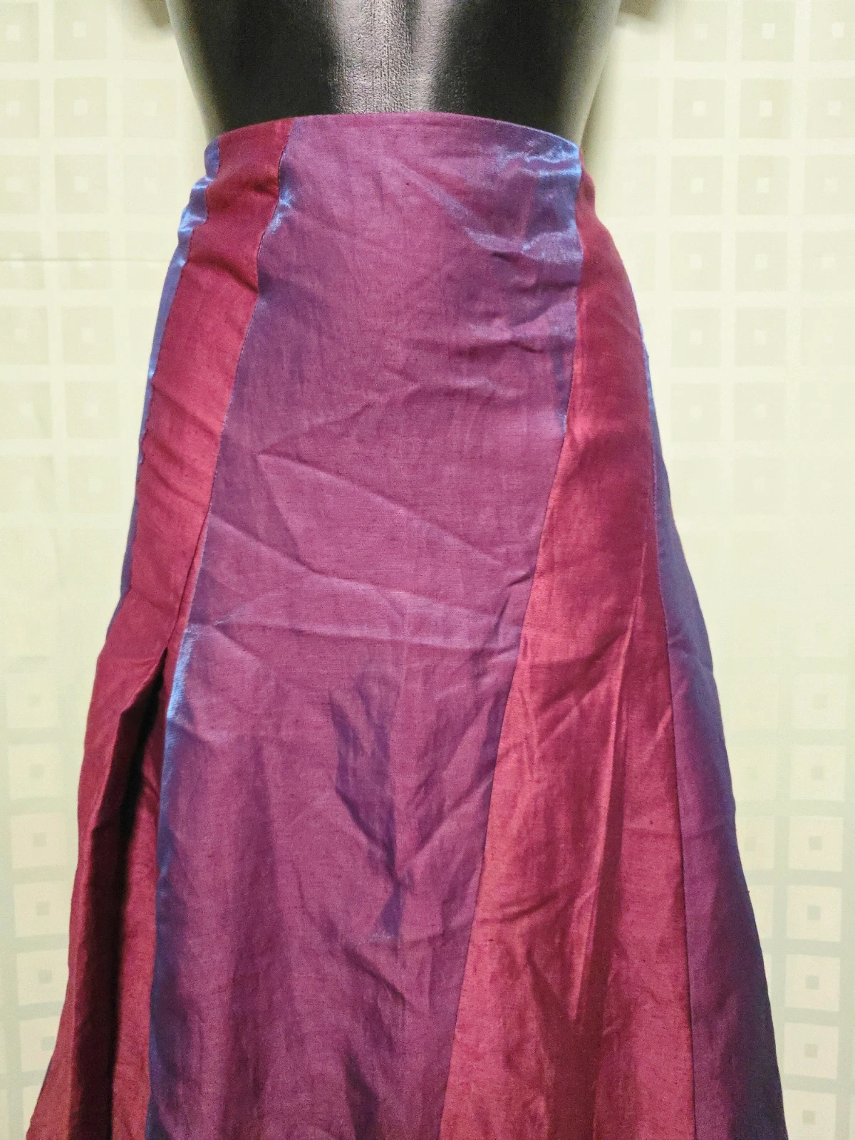 Elegante falda midi de fiesta bicolor con efecto iridiscente – Adolfo Dominguez – taille XL / 42 / 14 2