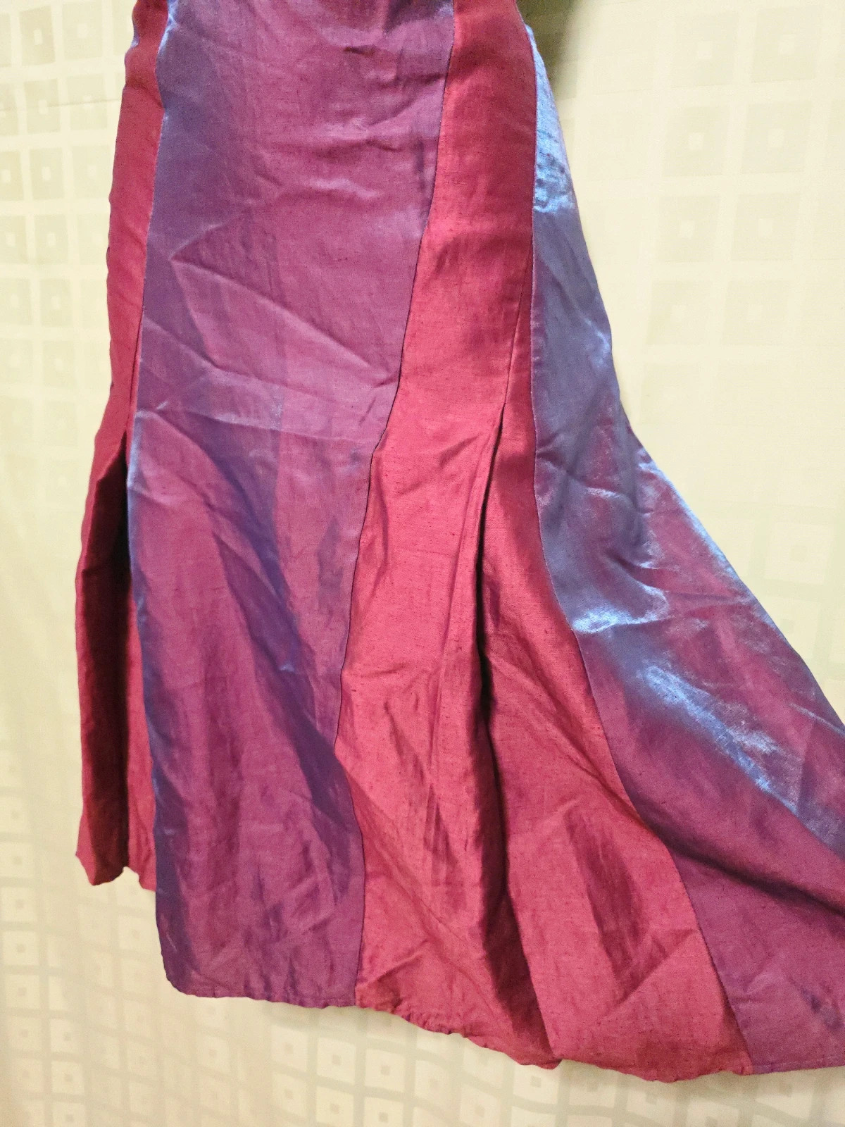 Elegante falda midi de fiesta bicolor con efecto iridiscente – Adolfo Dominguez – taille XL / 42 / 14 4