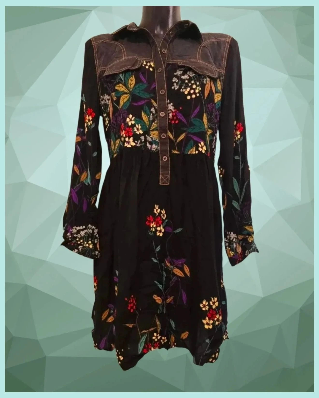 casual floral dress – Peace and Love – taille L / 40 / 12