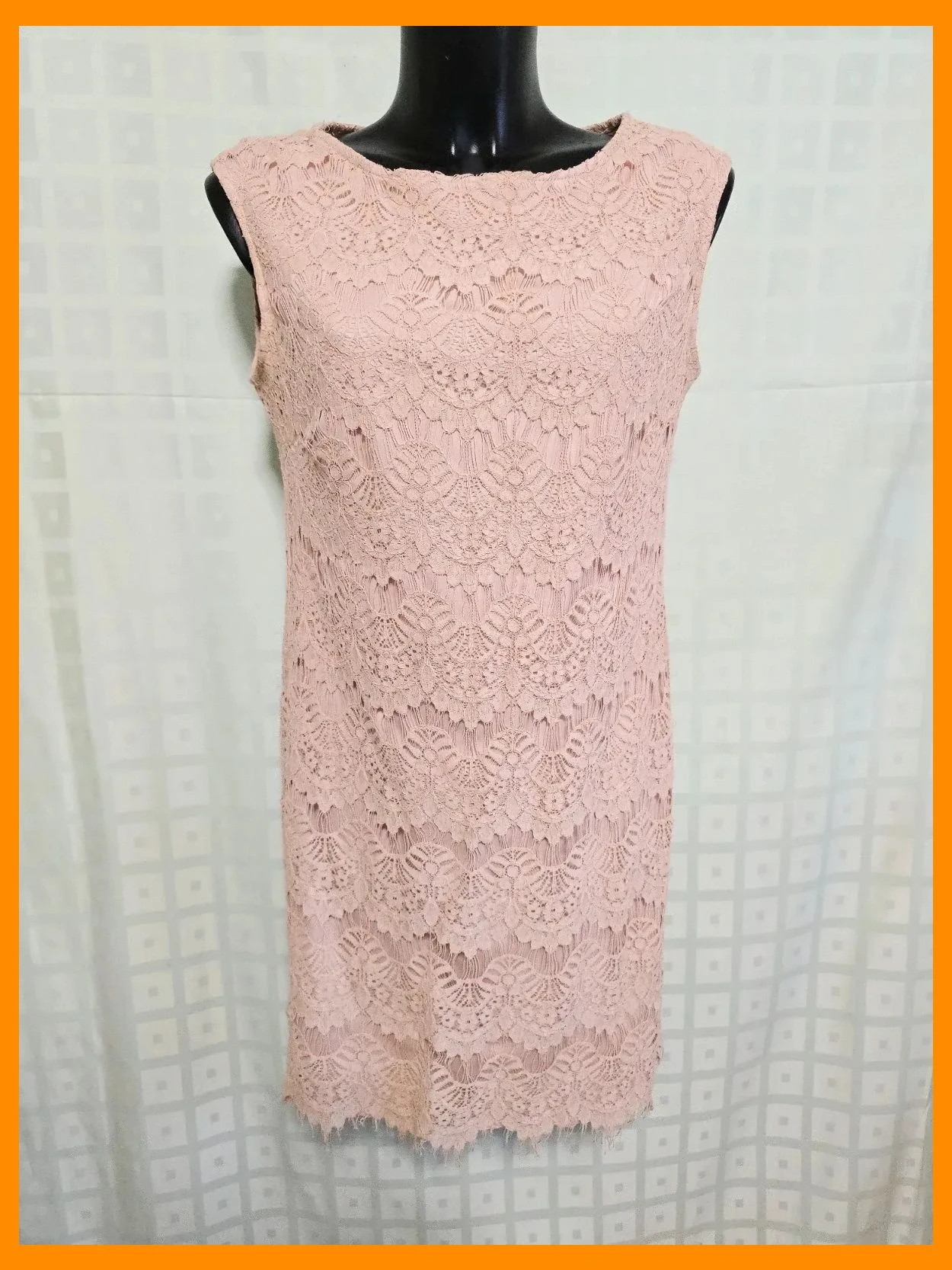 Blush Lace Sheath Midi Dress – D'Cero – taille XL / 42 / 14 2
