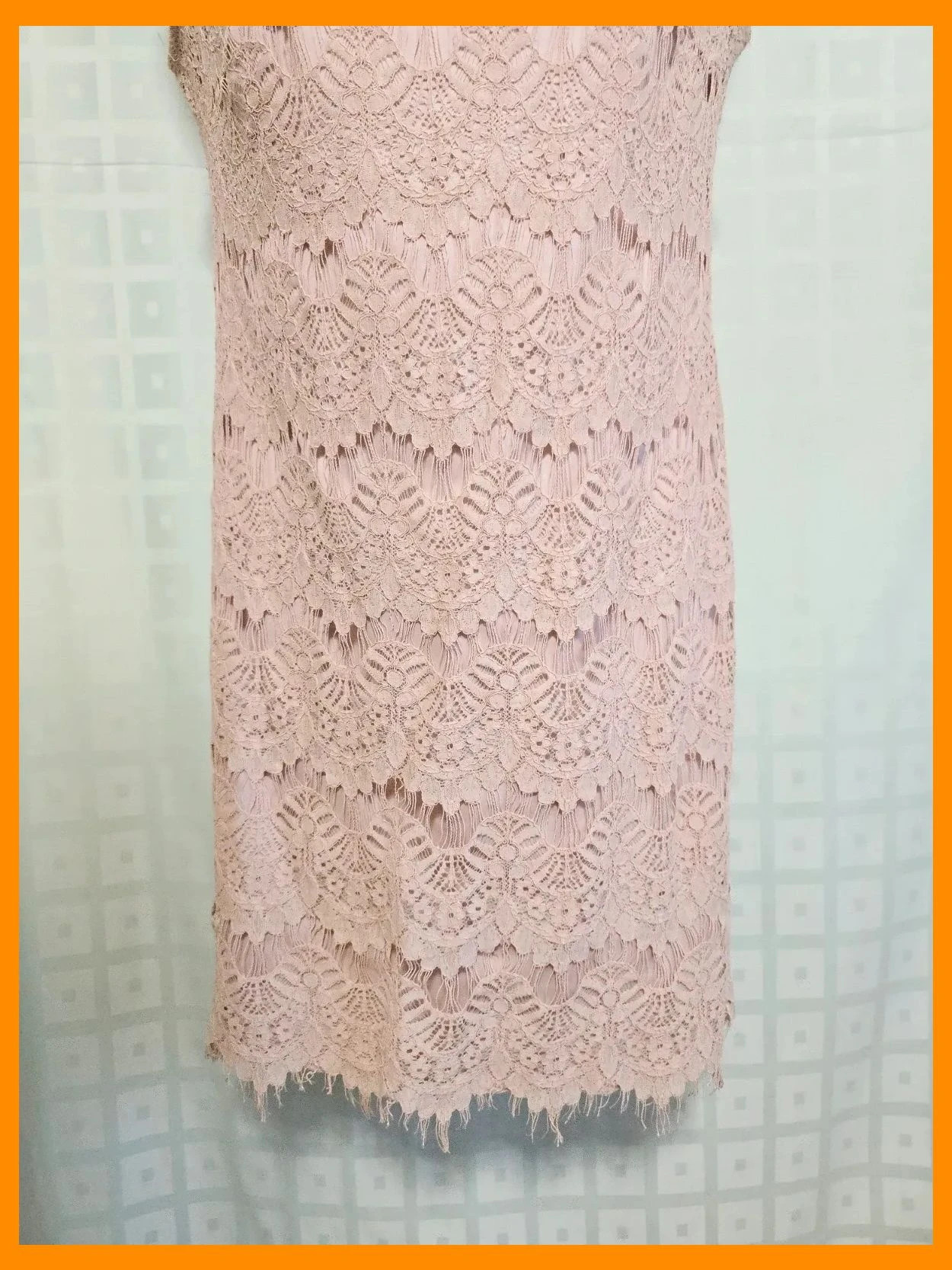 Blush Lace Sheath Midi Dress – D'Cero – taille XL / 42 / 14 4