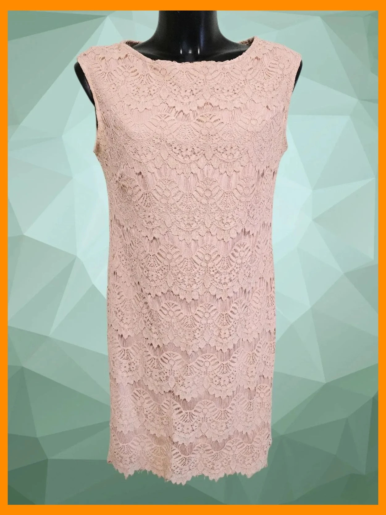 Blush Lace Sheath Midi Dress – D'Cero – taille XL / 42 / 14