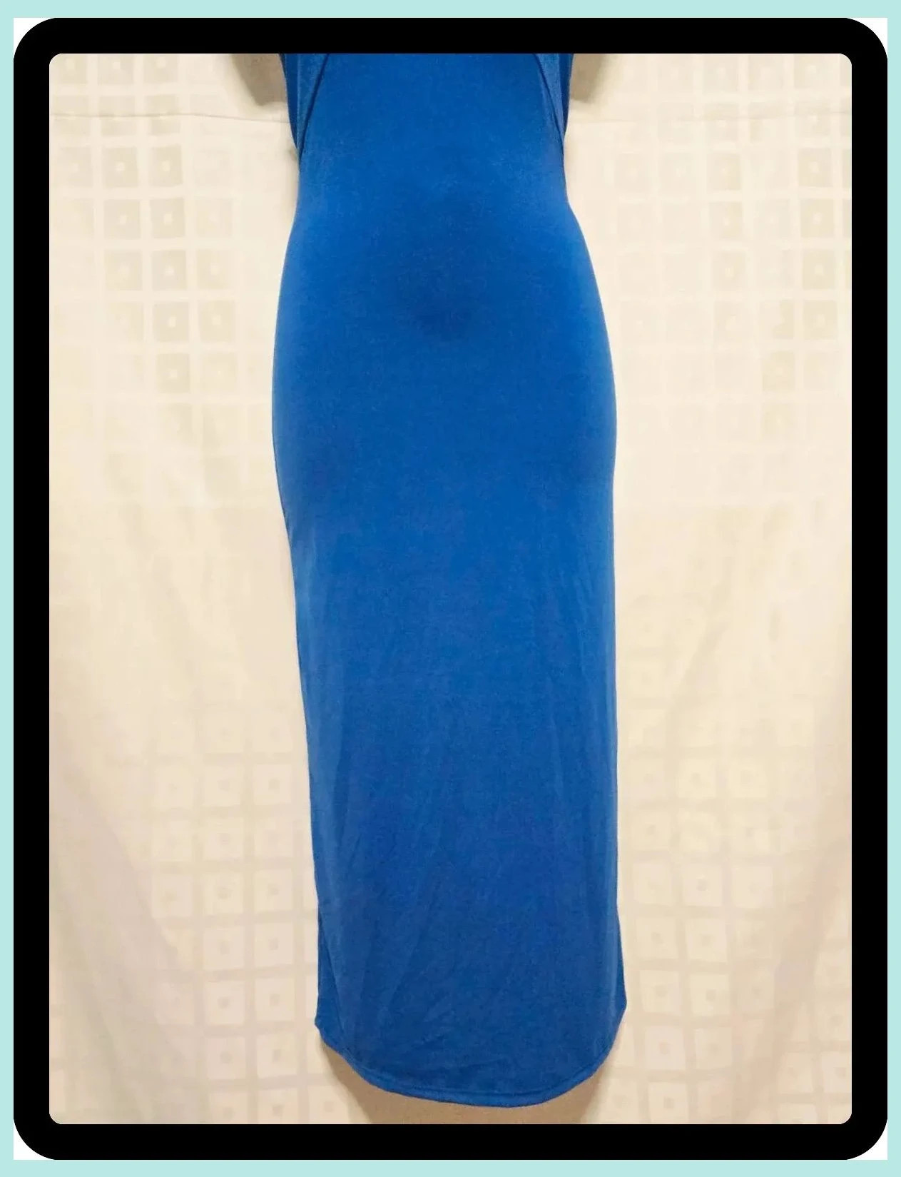Blue Halter Neck Maxi Dress – Boutique Belgique – taille Taille unique 2