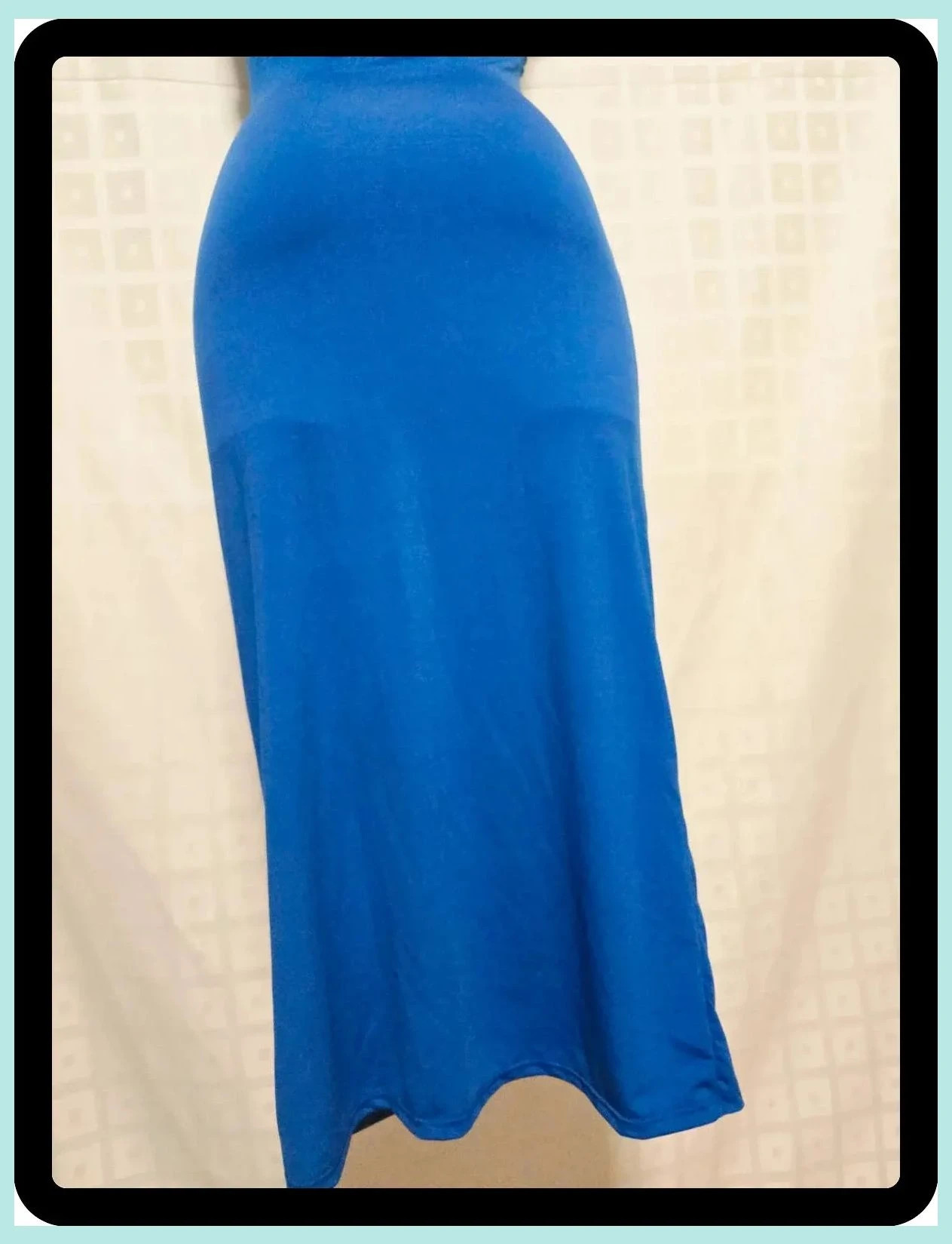 Blue Halter Neck Maxi Dress – Boutique Belgique – taille Taille unique 4