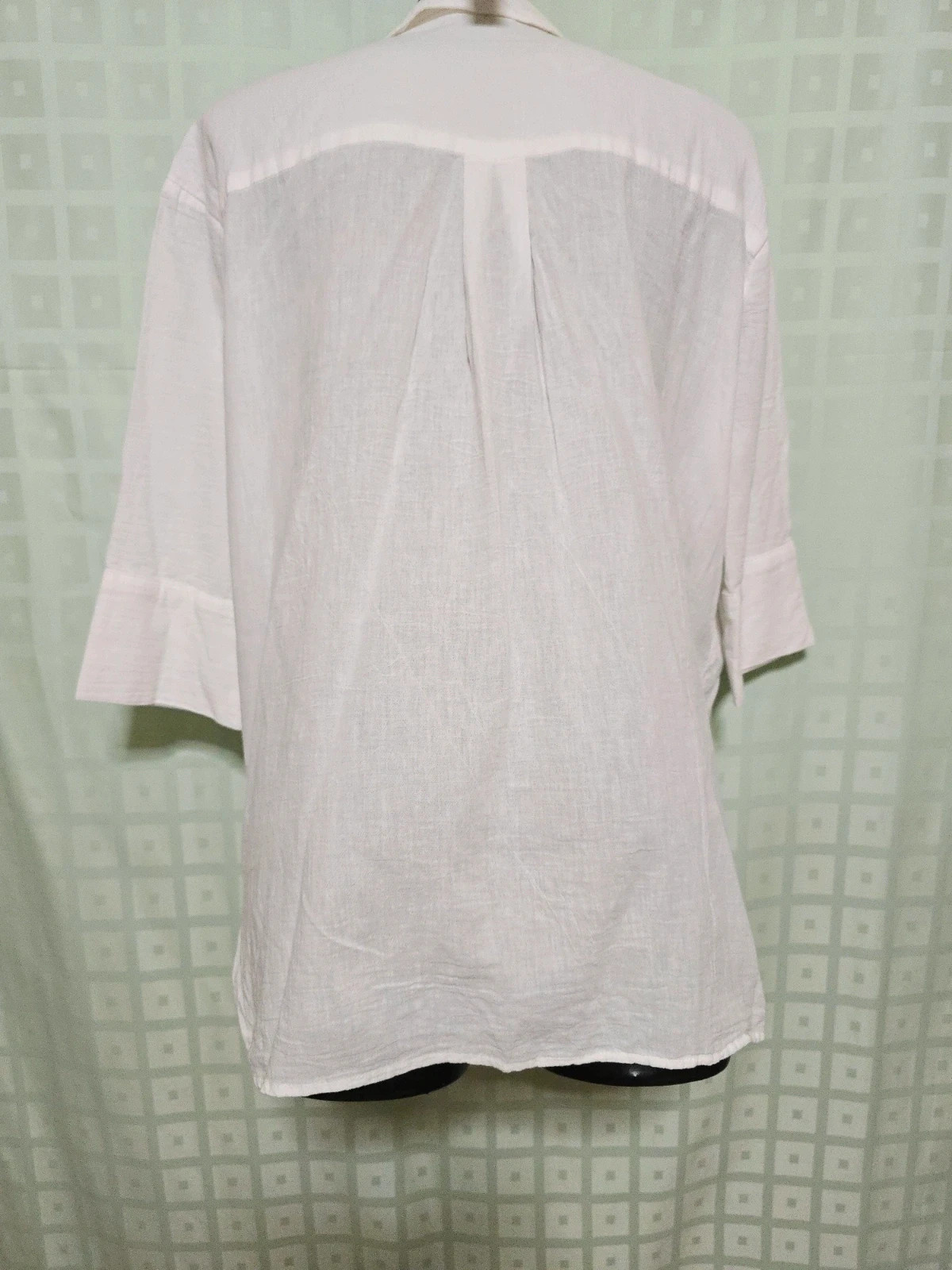 White Cotton Embroidered Pocket Shirt – Nutmeg – taille XXL / 44 / 16 5