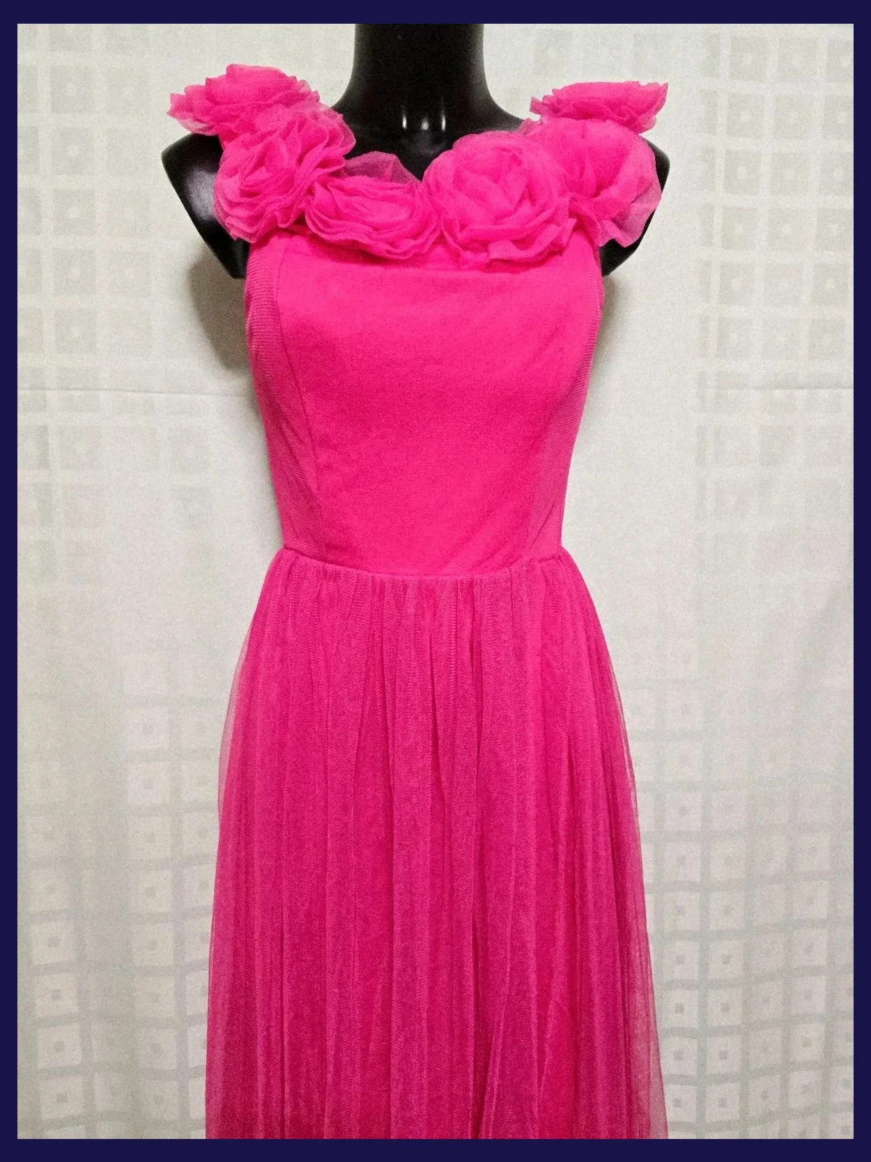 Maxi dress with tulle flowers – Boutique Belgique – taille S / 36 / 8 2