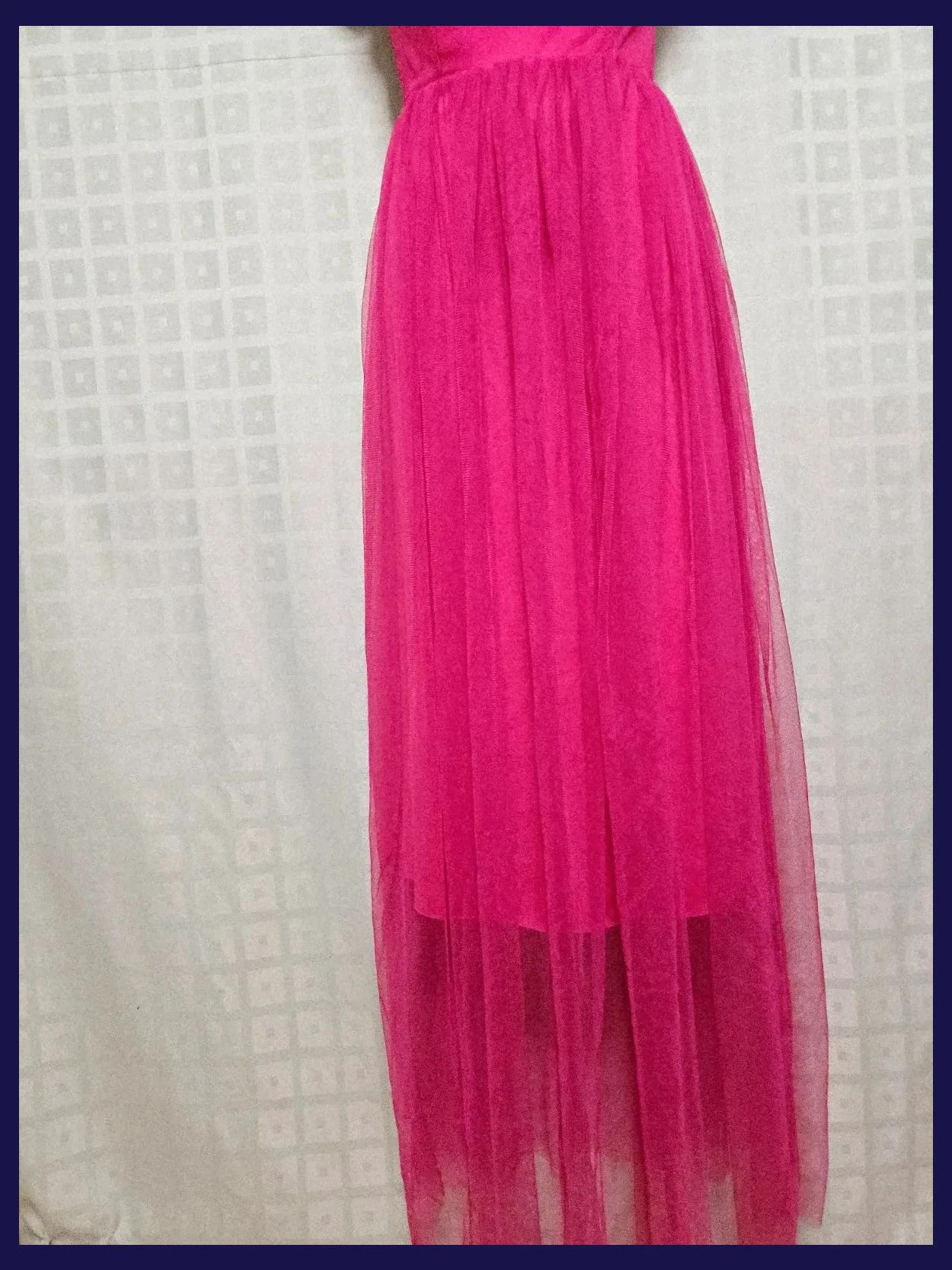 Maxi dress with tulle flowers – Boutique Belgique – taille S / 36 / 8 4
