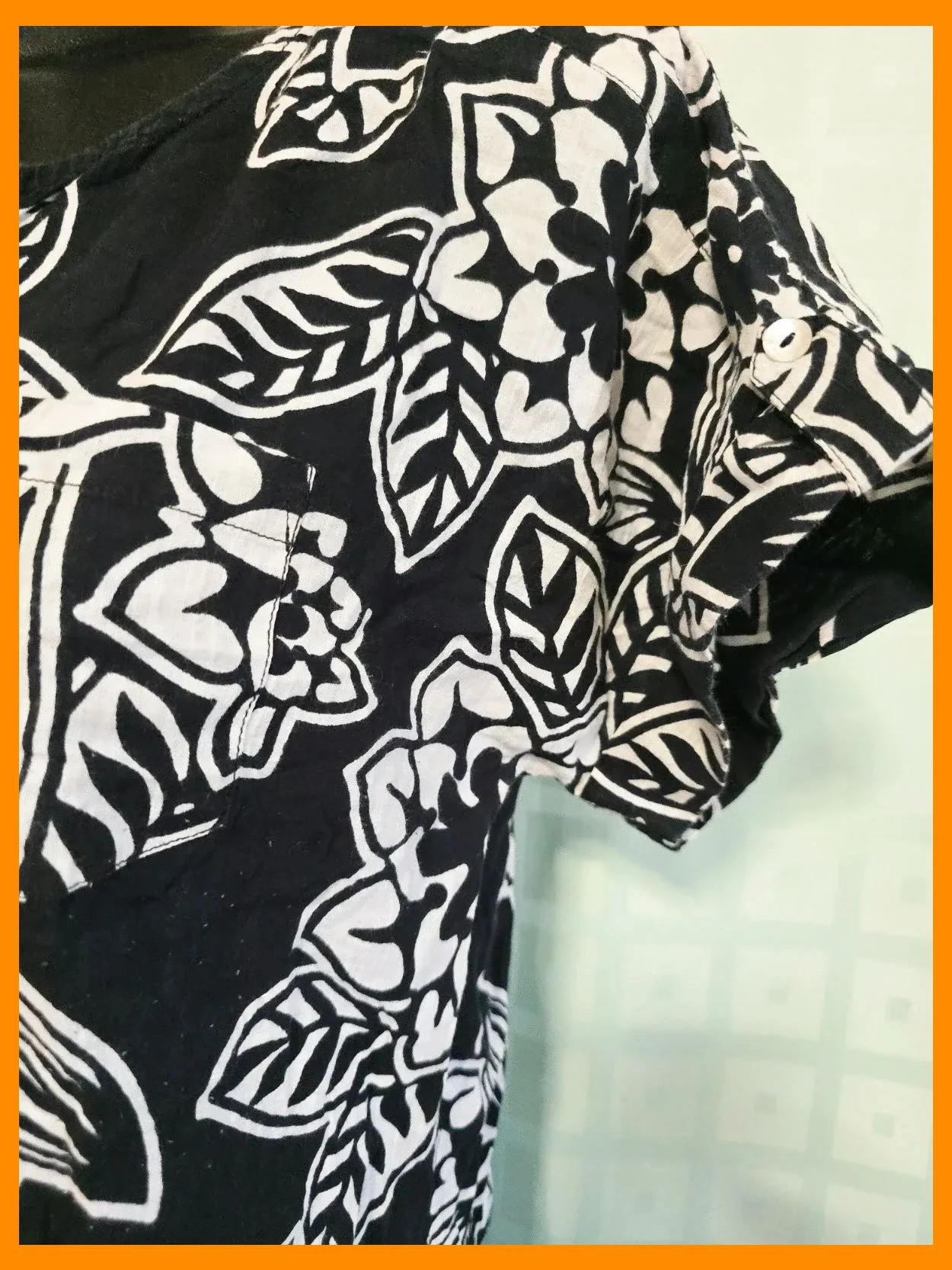 Black White Floral 100% Cotton Blouse – M&Co – taille L / 40 / 12 5