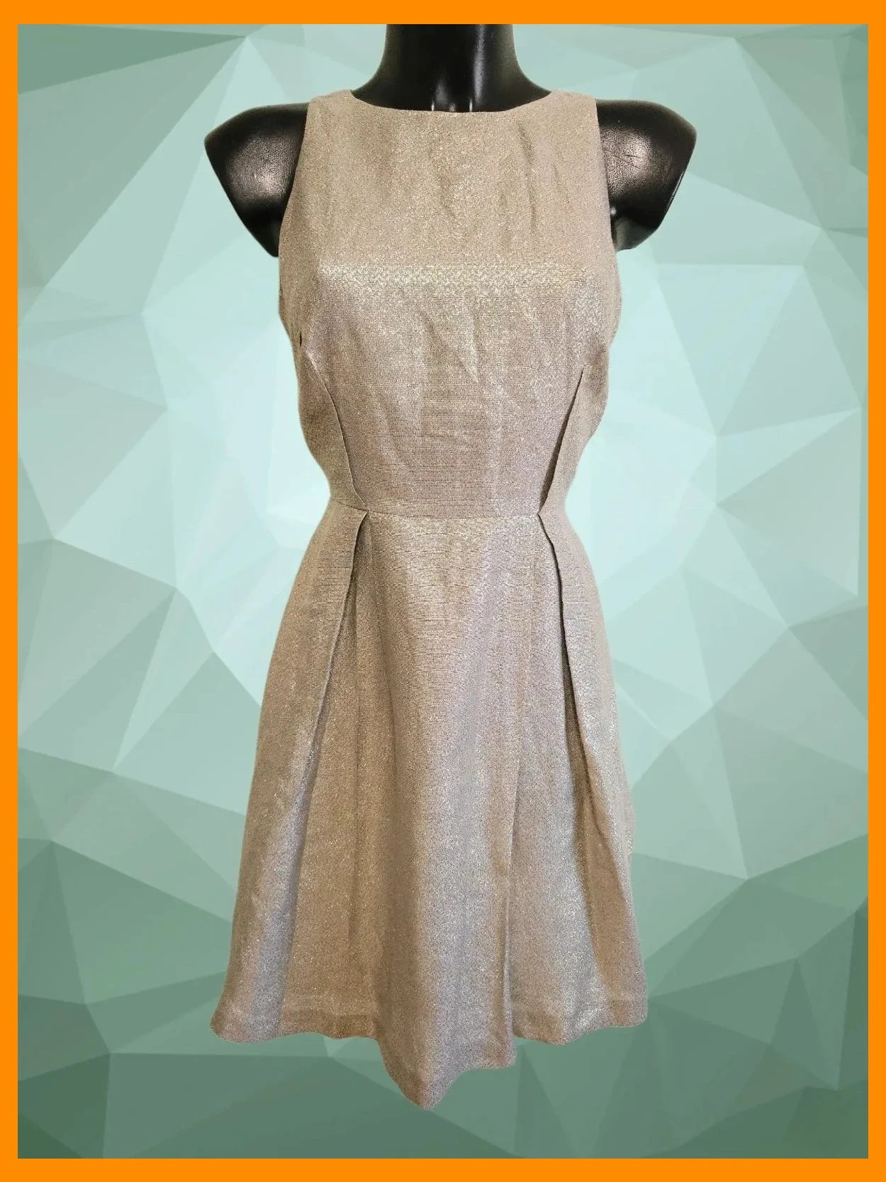 Metallic Fit Flare Dress
