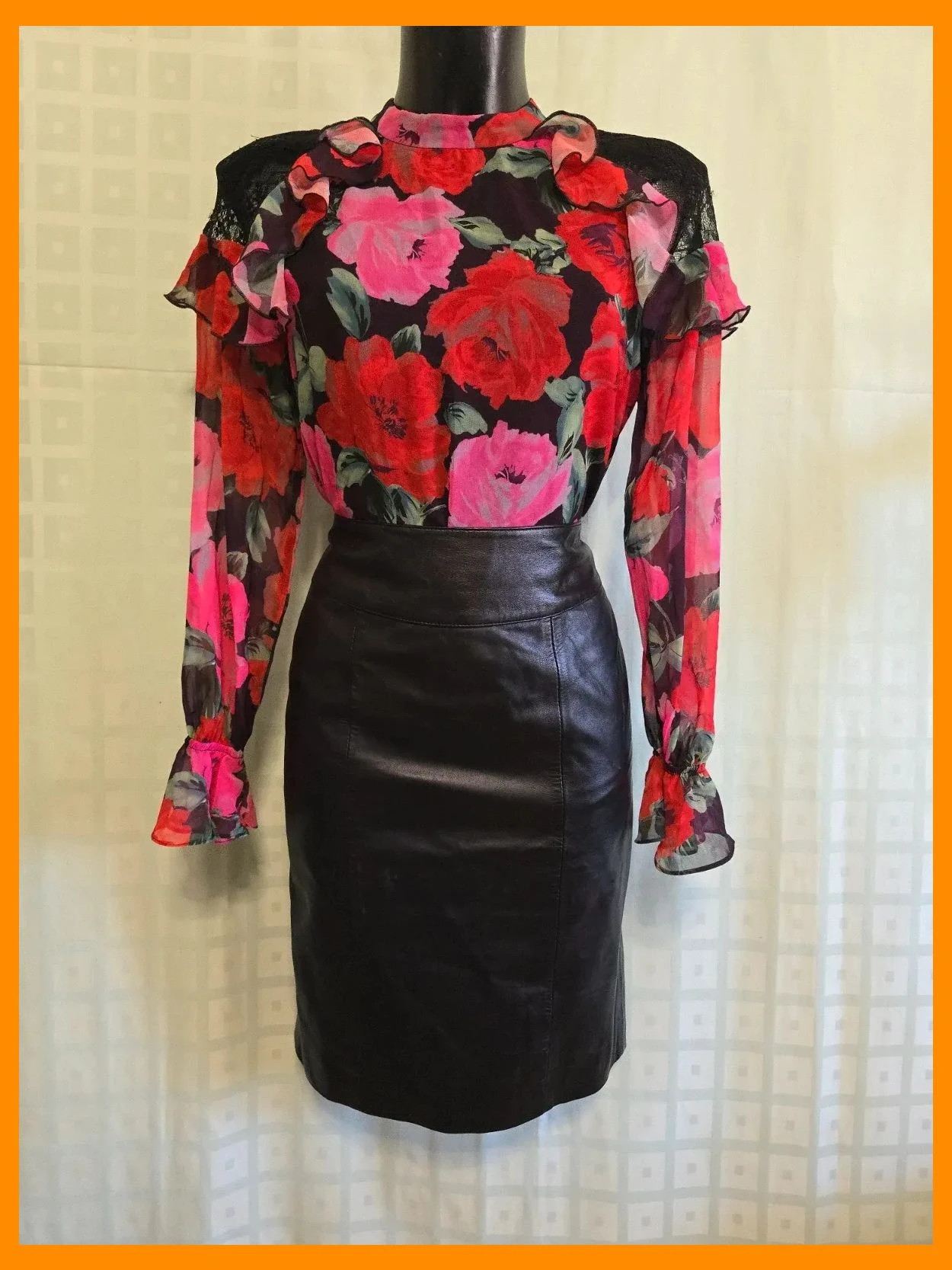 Floral Ruffle & Lace Blouse