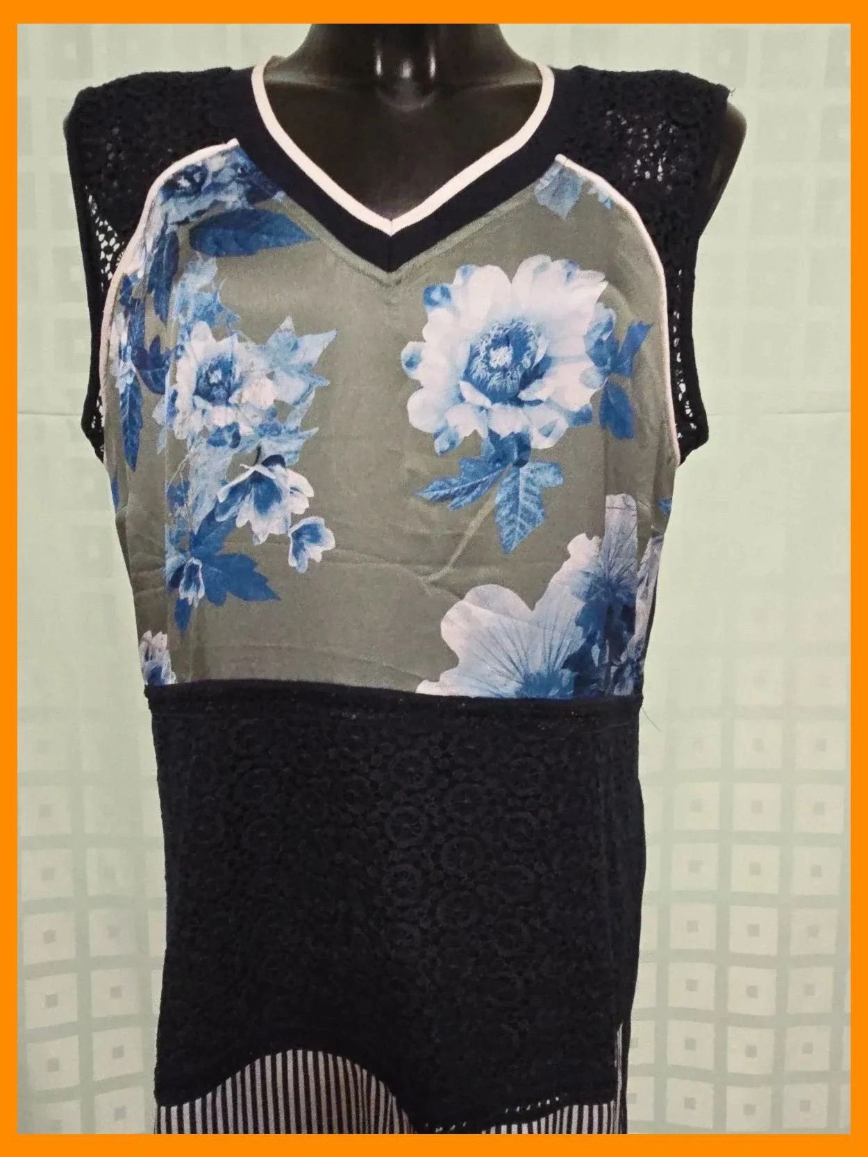 Unique Patchwork Sleeveless Dress – Tramontana – taille XL / 42 / 14 2