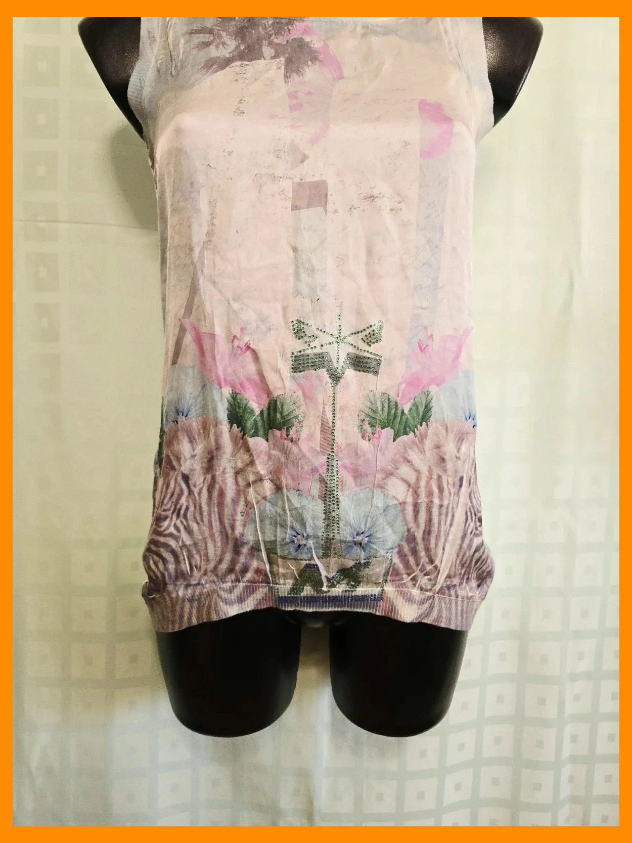 Floral Dragonfly Embellished Sleeveless Tank – To be too – taille S / 36 / 8 3