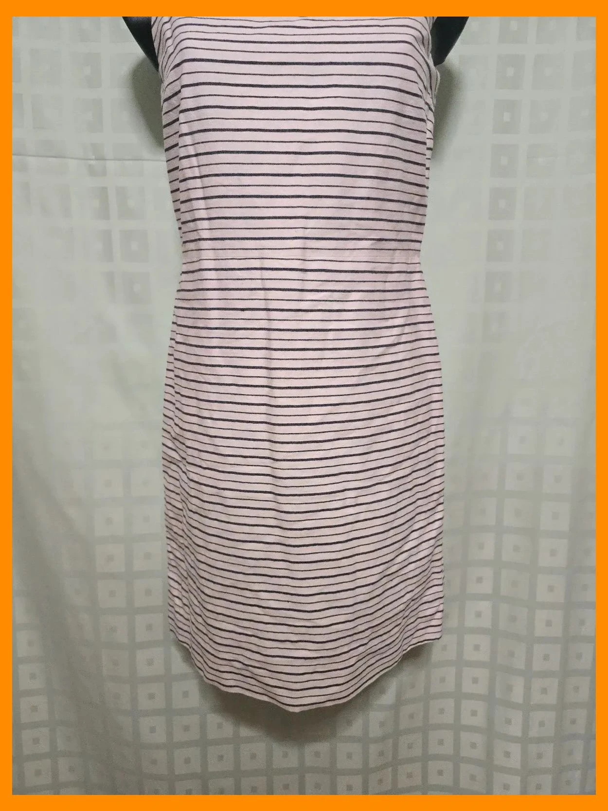 Navy Stripe Sleeveless Dress 100% Cotton – Massimo Dutti – taille M / 38 / 10 3