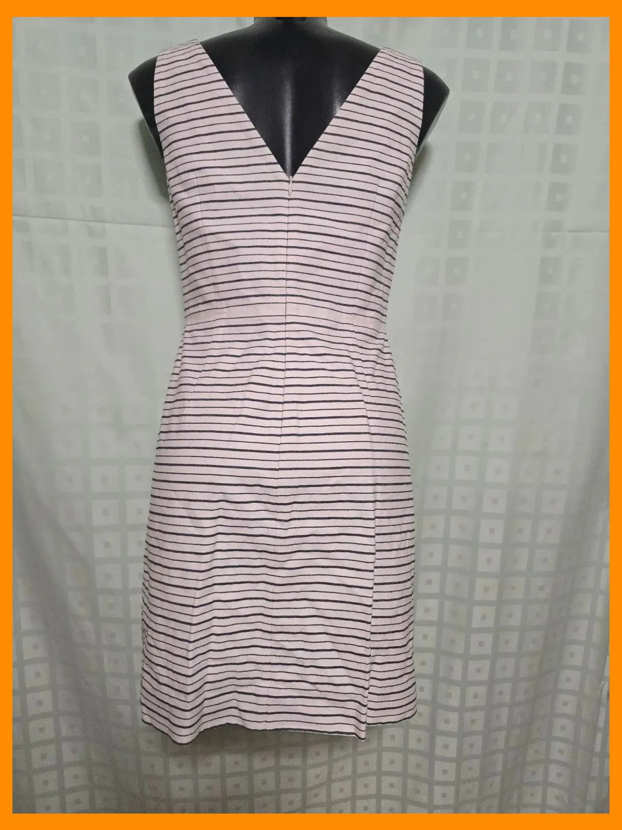 Navy Stripe Sleeveless Dress 100% Cotton – Massimo Dutti – taille M / 38 / 10 5