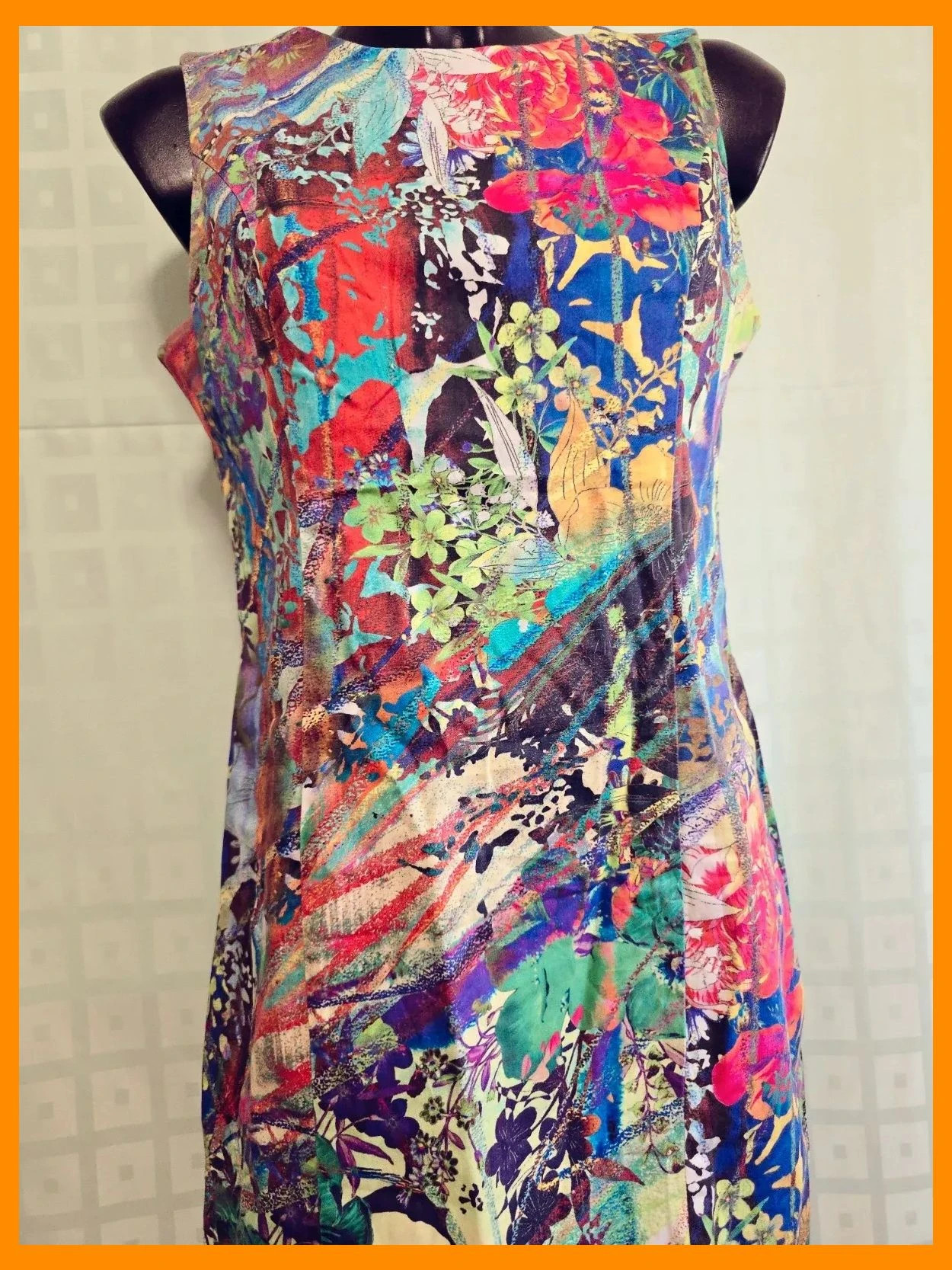 Multicolor Tropical Print Sleeveless Dress – Paul Brial – taille L / 40 / 12 3