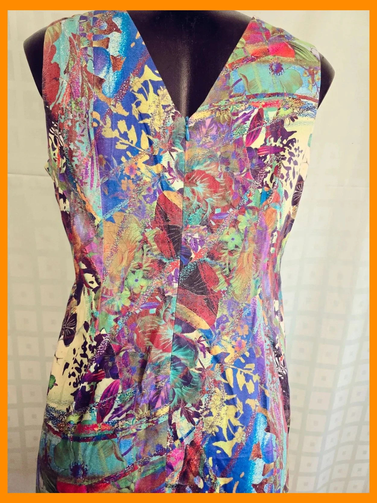 Multicolor Tropical Print Sleeveless Dress – Paul Brial – taille L / 40 / 12 4