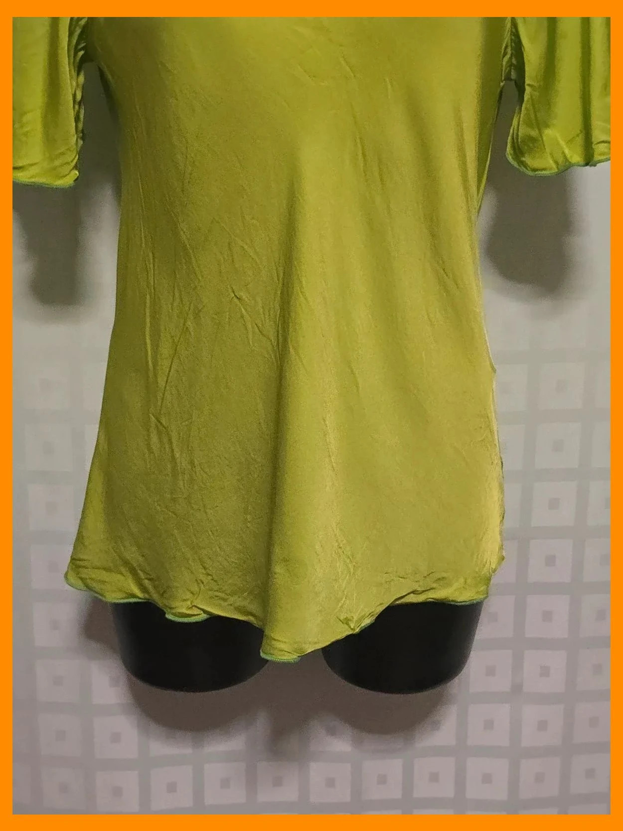 Lime green short sleeve blouse – Mondieux Madame – taille L / 40 / 12 3