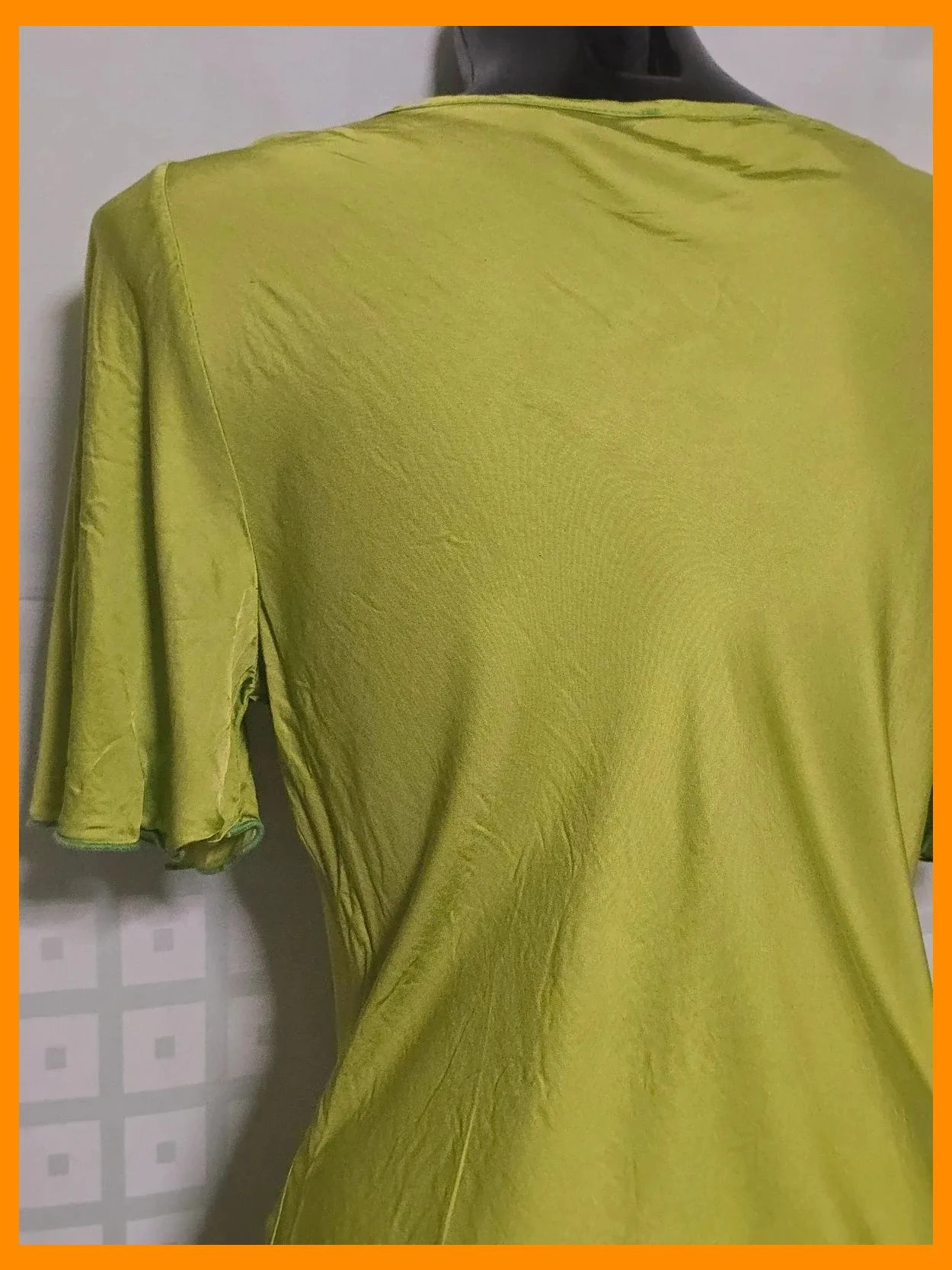 Lime green short sleeve blouse – Mondieux Madame – taille L / 40 / 12 4