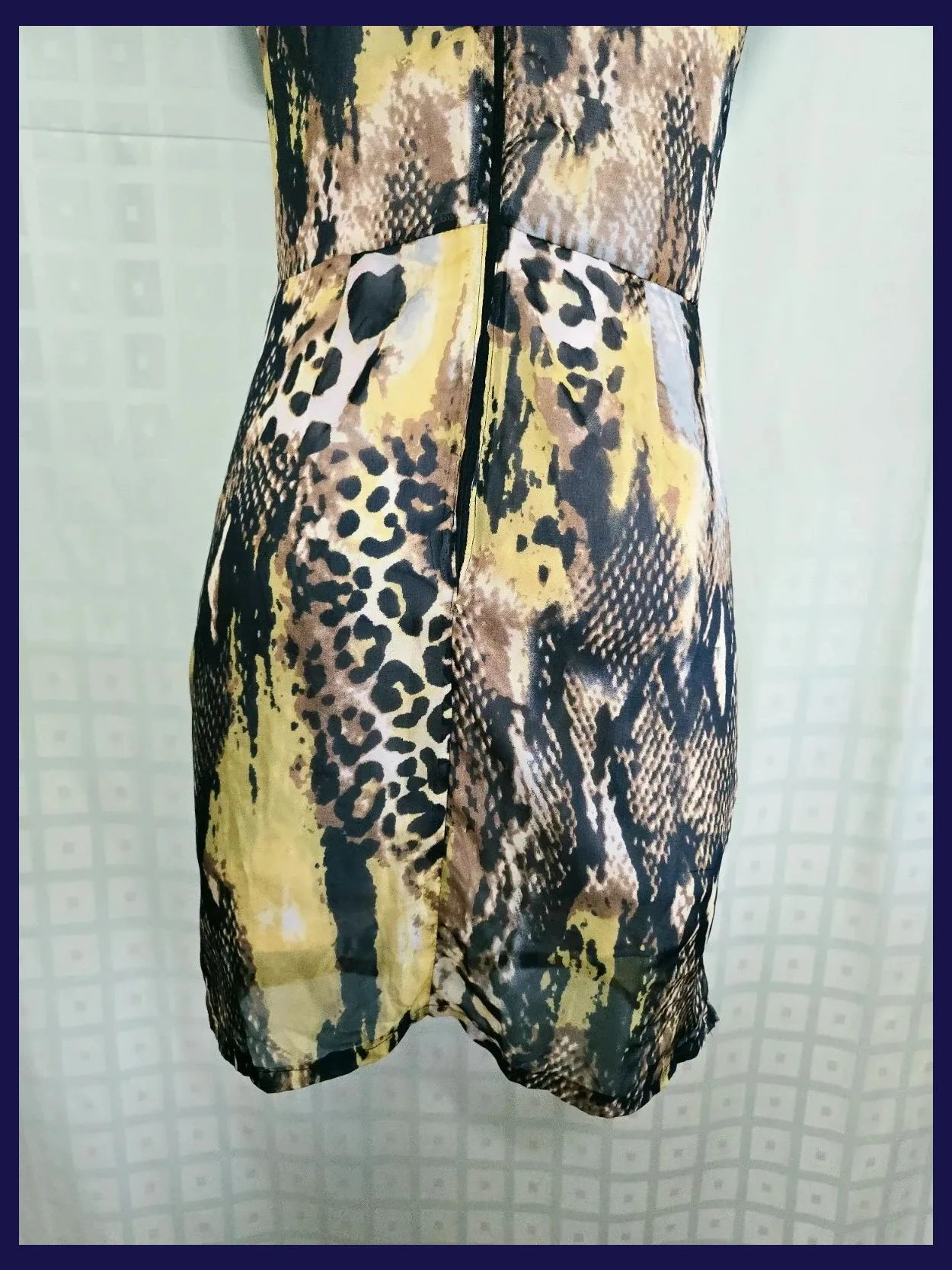 Snake Leopard Print Dress – Vestidor Vintage – taille S / 36 / 8 5