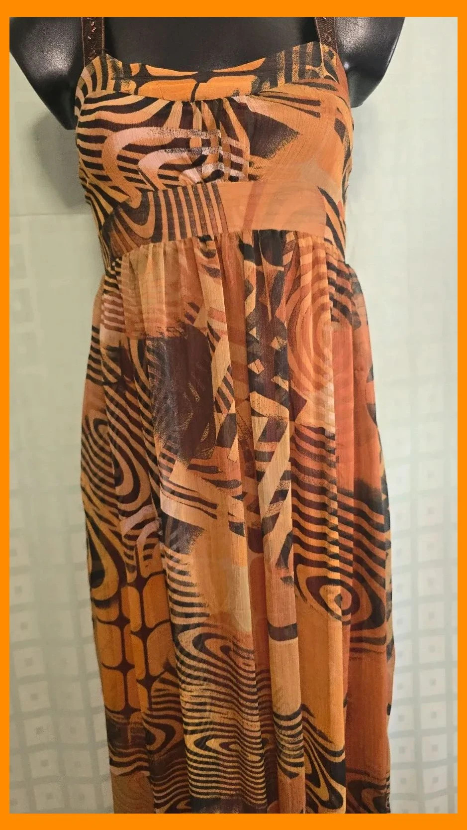 Tribal Print Maxi Dress – El Corte Inglés – taille XS / 34 / 6 4