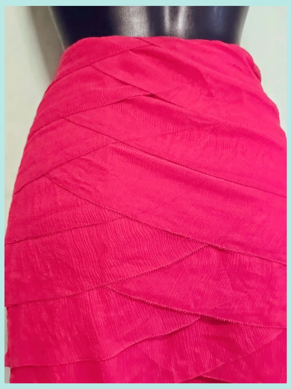 Pink tiered ruffle mini skirt – Tintoretto – taille M / 38 / 10 5