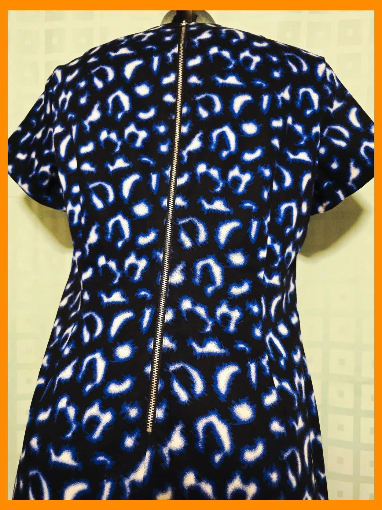 Blue Abstract Print Sheath Dress – Ashley Brooke – taille XL / 42 / 14 5