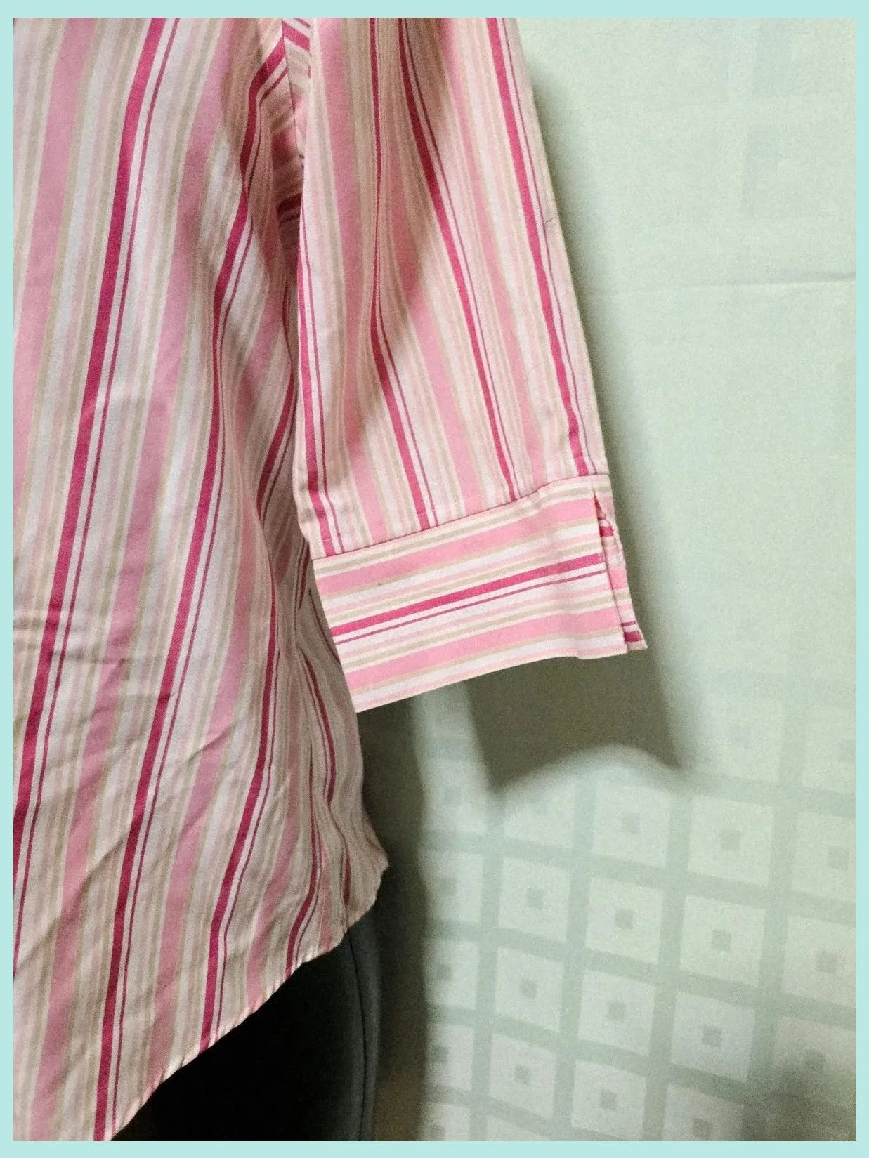 Pink Striped Button-Up Shirt – Liz Claiborne – taille M / 38 / 10 5